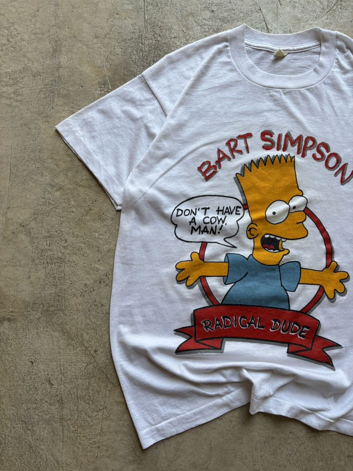 Vintage VINTAGE 1990 Bart Simpson "Don't Have a Cow Man" Size US M / EU 48-50 / 2 - 2 Thumbnail
