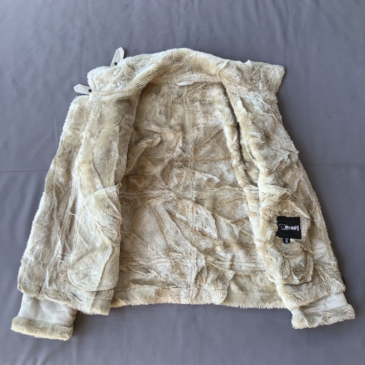 If Six Was Nine Bear USA Leather Sherpa Zip Up Fur Faux Jacket Size US M / EU 48-50 / 2 - 10 Thumbnail