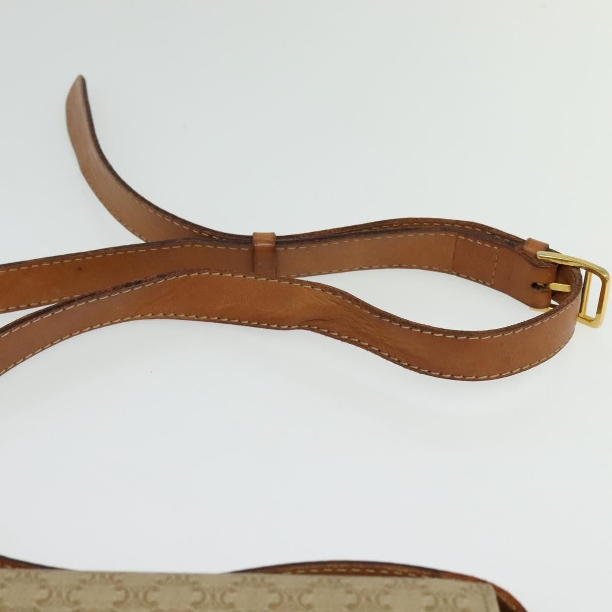Celine CELINE Macadam Canvas Shoulder Bag Pvc Beige Gold Size ONE SIZE - 8 Thumbnail