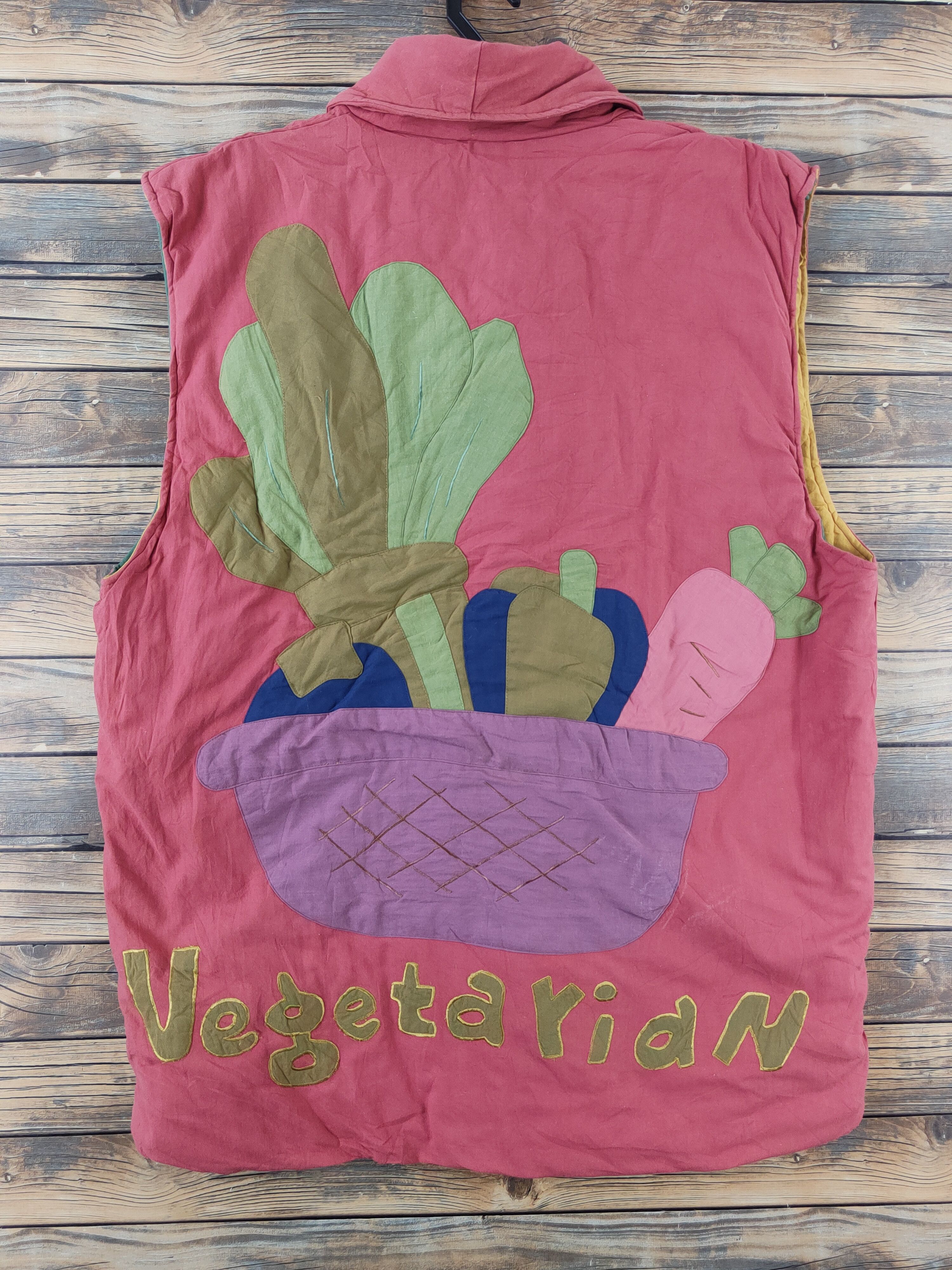 Japanese Brand × Vintage Vintage & Rare Japanese Brand Dark Pink Vests Size L / US 10 / IT 46 - 7 Thumbnail