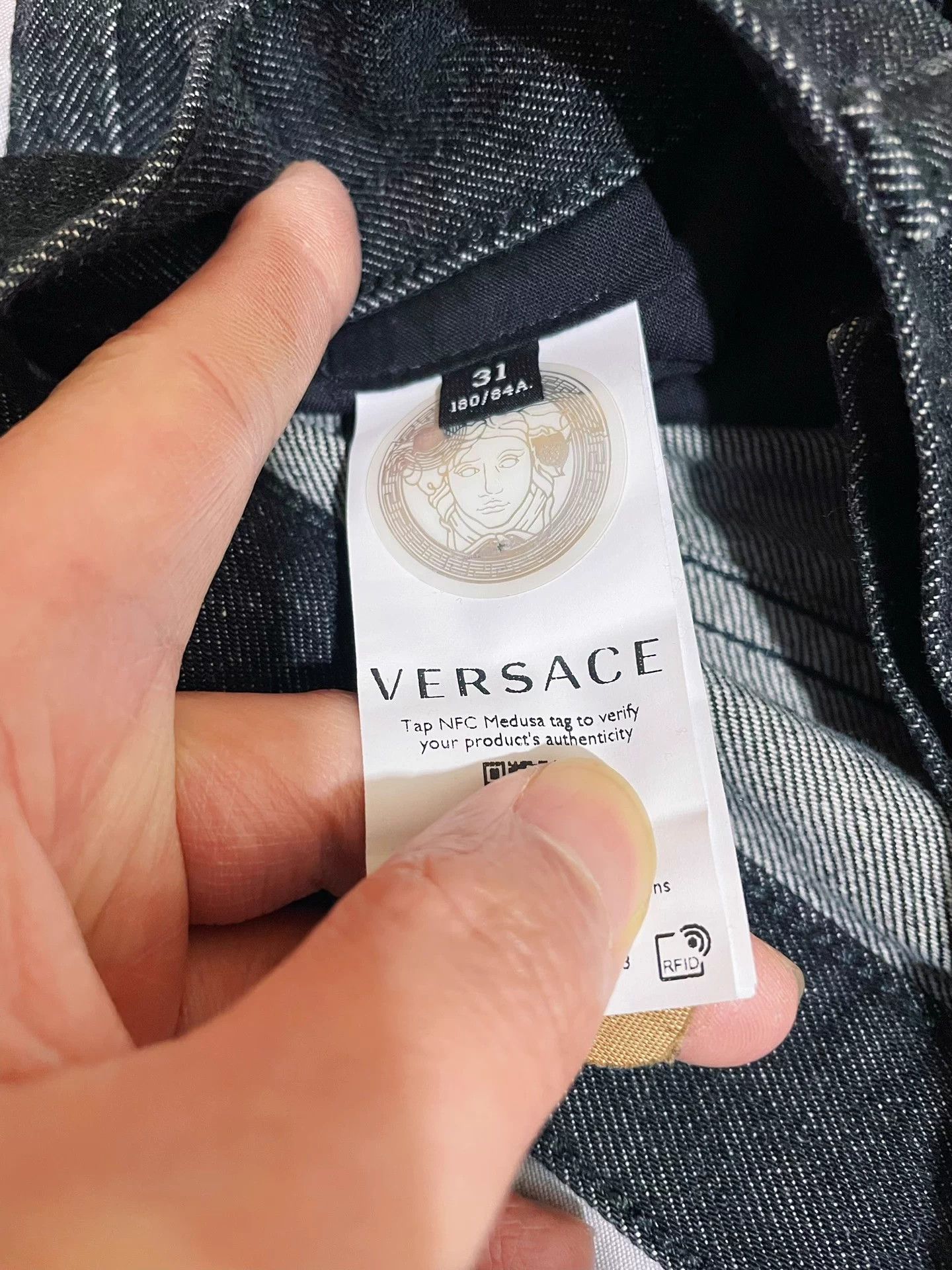 Versace Versace Main Line Runway Washed Jeans Men's 31 Size US 31 - 7 Thumbnail