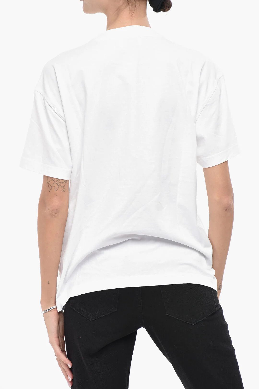 Off-White og1mm0426 Cotton Crewneck T-Shirt in White Size XXS / US 00 / IT 34 - 2 Thumbnail