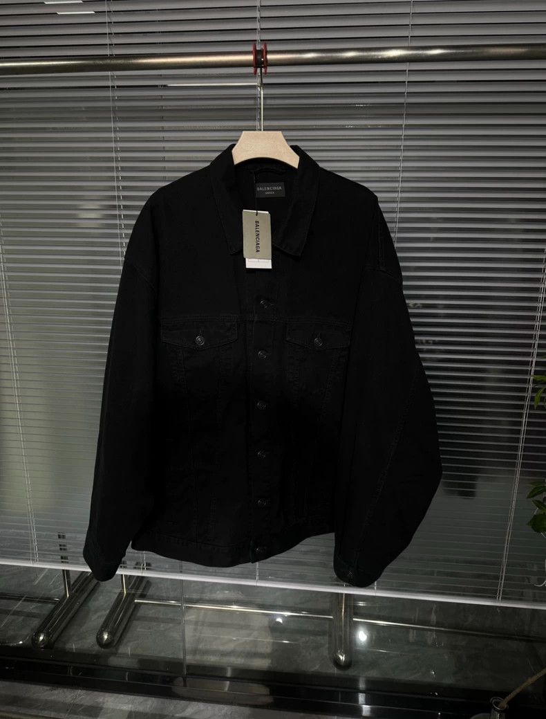 Balenciaga Balenciaga Black + Back + Tape + Denim + Jacket Size US L / EU 52-54 / 3 - 2 Thumbnail
