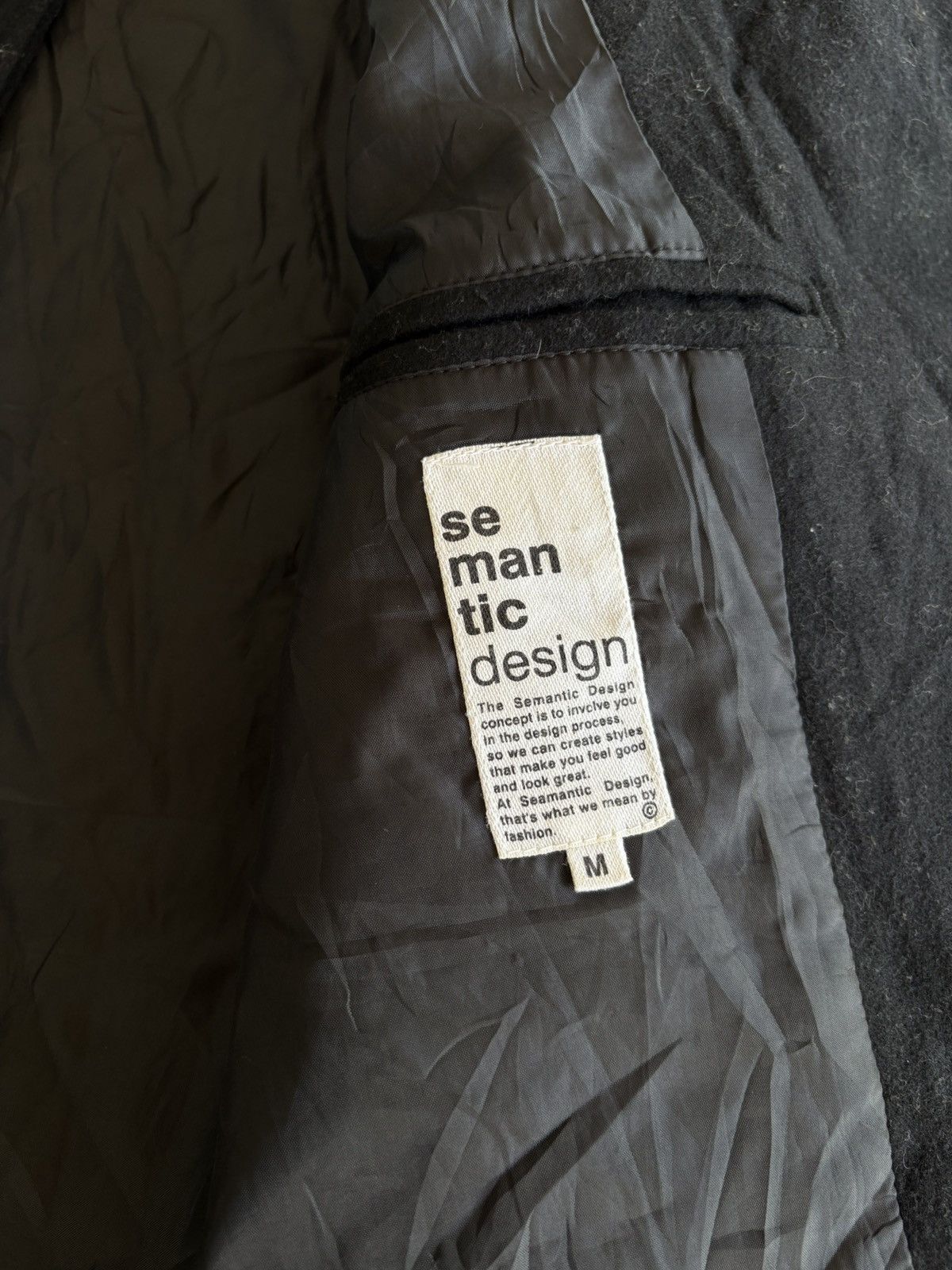 semanticdesign Semantic Design Black Double Breasted Wool Pea Coat Jacket Size US M / EU 48-50 / 2 - 4 Thumbnail