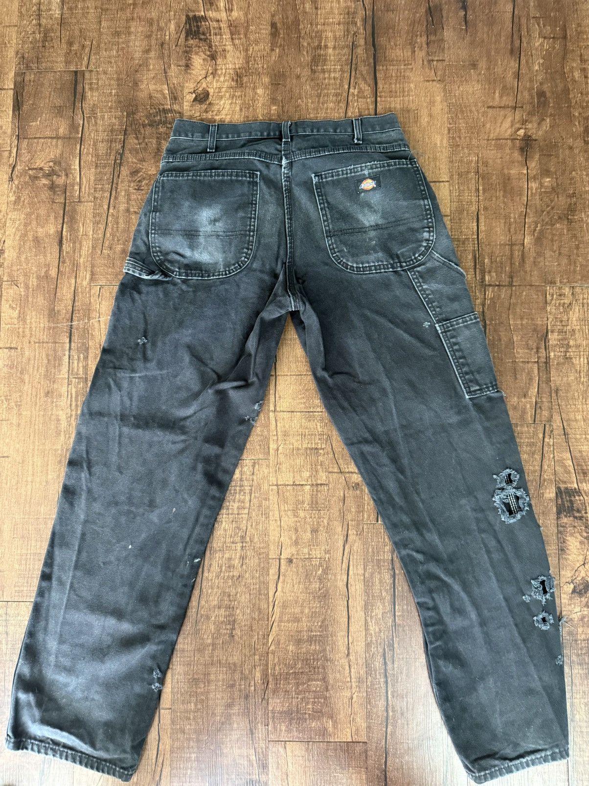 Dickies Black Demin Distressed Dickies Carpenter Pants Size US 32 / EU 48 - 2 Thumbnail