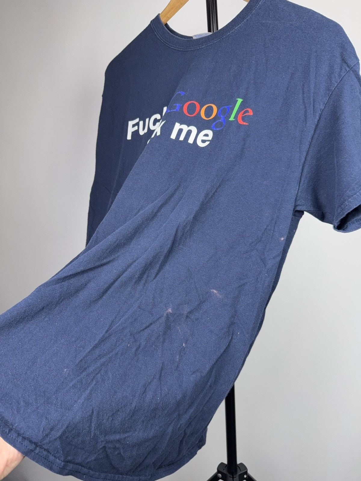 Vintage 00s Funny Humor Fuck Google Ask Me USA Graphic Logo Y2K Tee Size US L / EU 52-54 / 3 - 9 Thumbnail