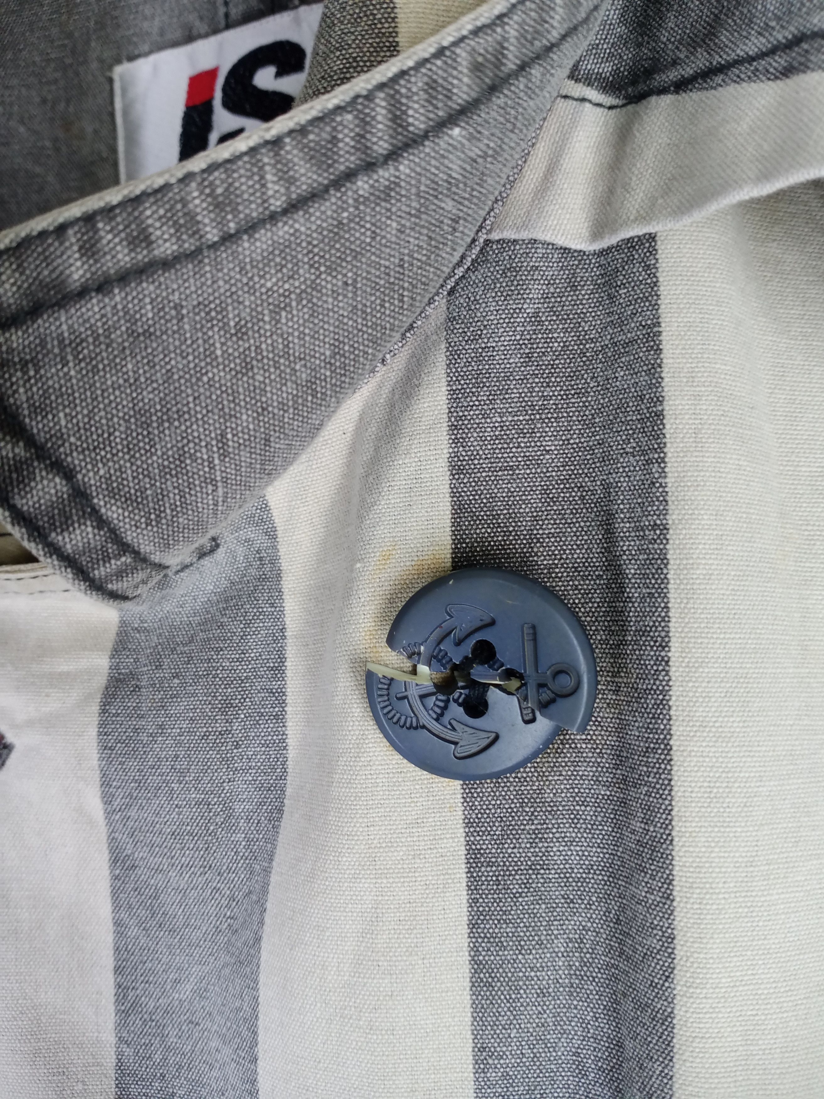 Issey Miyake ONLY ONE Vintage Issey Miyake Striped Denim Bomber Jacket Size US XL / EU 56 / 4 - 14 Thumbnail