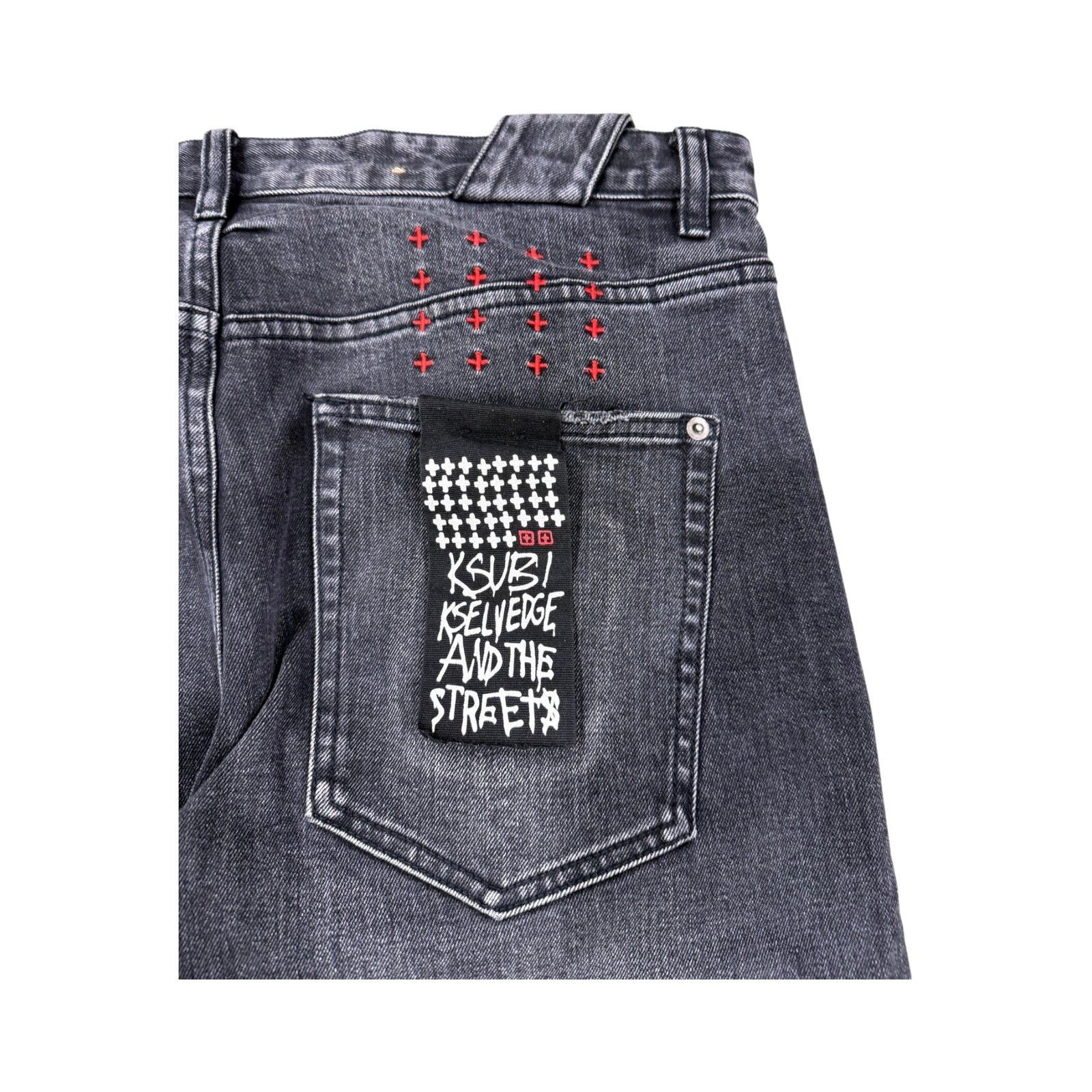 Ksubi Ksubi Black Wash & Red Jeans Size US 34 / EU 50 - 4 Thumbnail