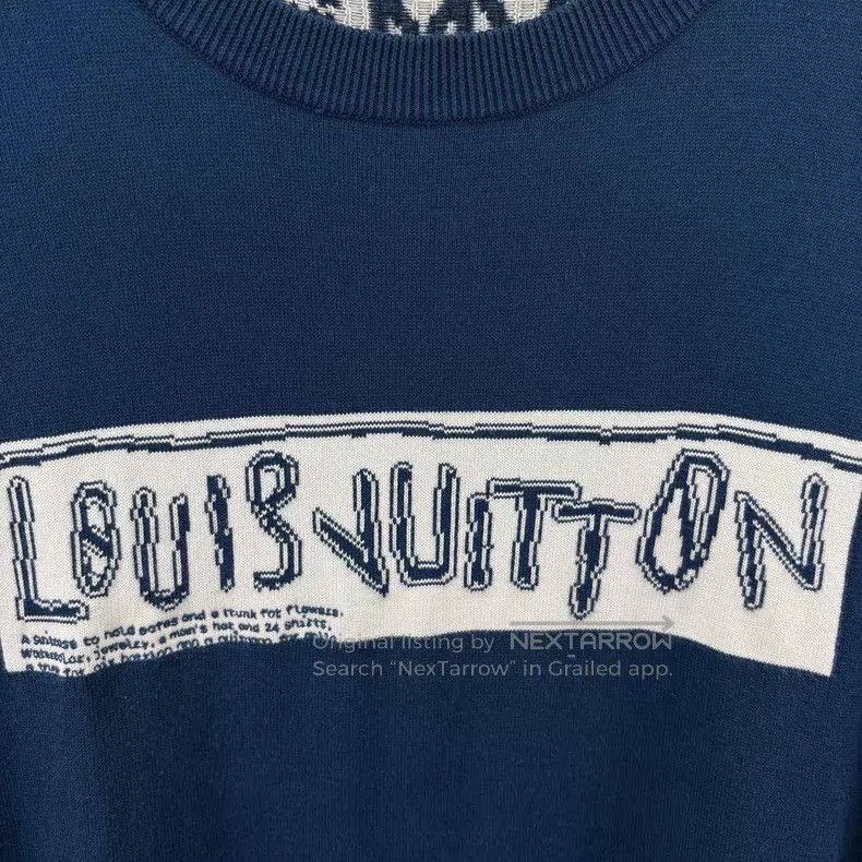 Louis Vuitton Louis Vuitton Blue water drop logo knitted short sleeve Size US XL / EU 56 / 4 - 3 Thumbnail