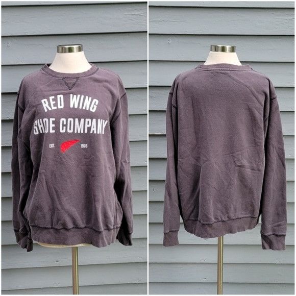 Red Wing Vintage 90s y2k Red Wing Shoe Company Spellout Logo Grey Pul Size L / US 10 / IT 46 - 5 Thumbnail