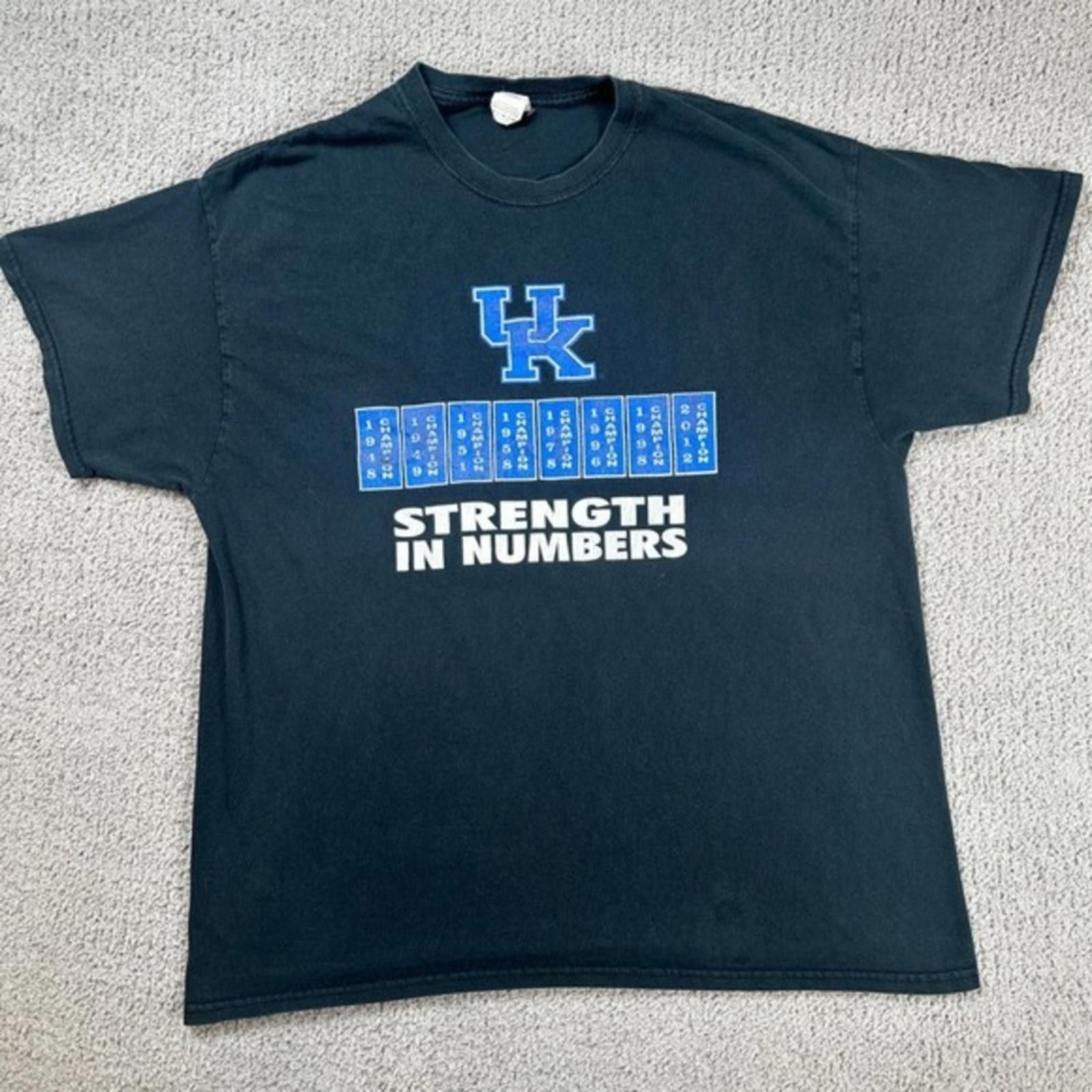 Gildan UK Kentucky Wildcats Strength in Numbers T Shirt Mens XL Size US XL / EU 56 / 4 - 2 Thumbnail