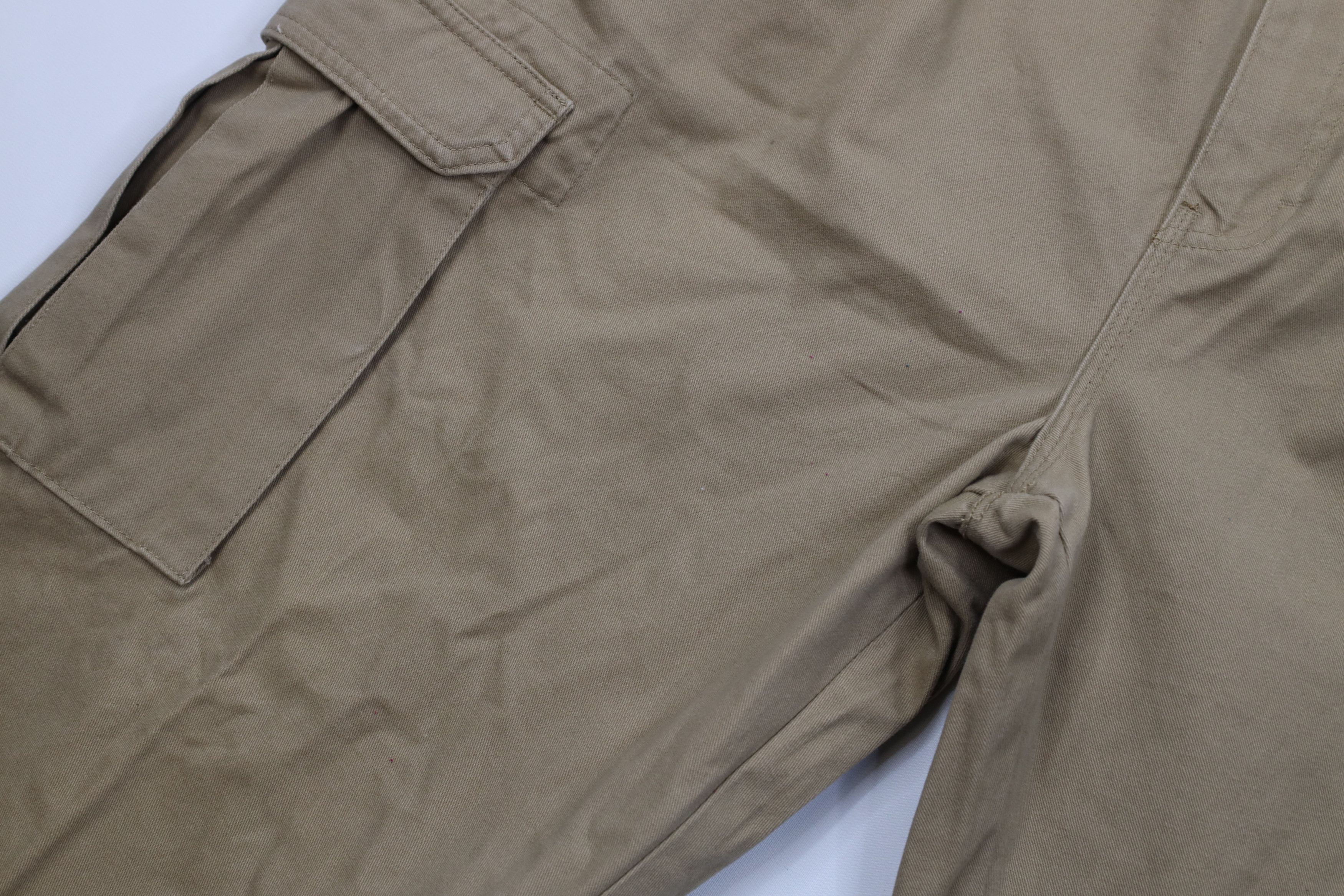 Cabelas Vintage 90s Cabelas Baggy Wide Leg Cargo Pants Beige Cotton Size US 38 / EU 54 - 6 Thumbnail