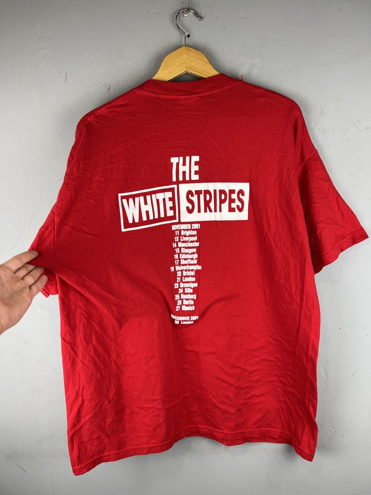 Band Tees The White Stripes 2001 Tour Band tee Size US XL / EU 56 / 4 - 2 Thumbnail