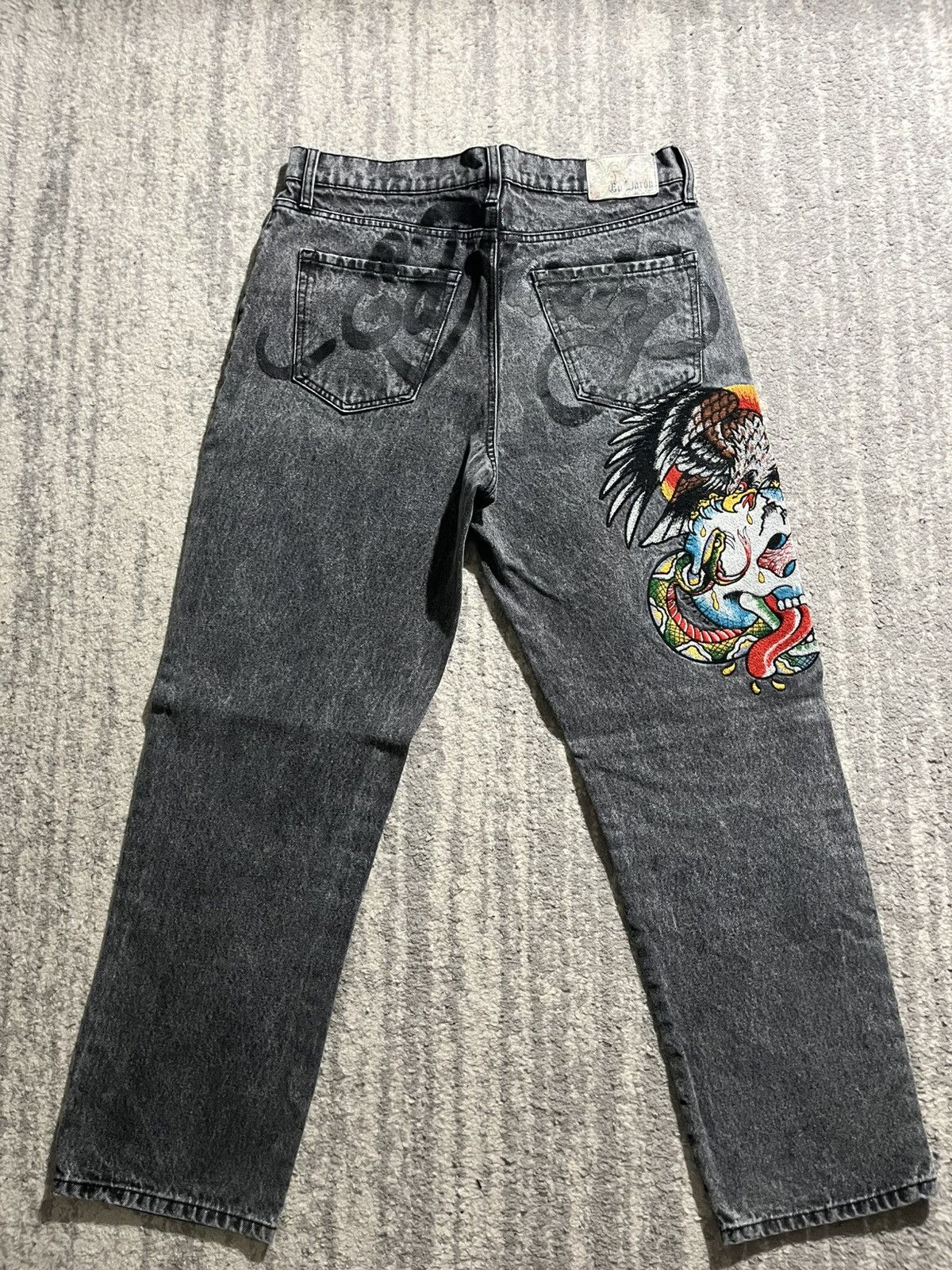 Ed Hardy Ed Hardy Battle Skull Jeans Size US 34 / EU 50 - 1 Thumbnail