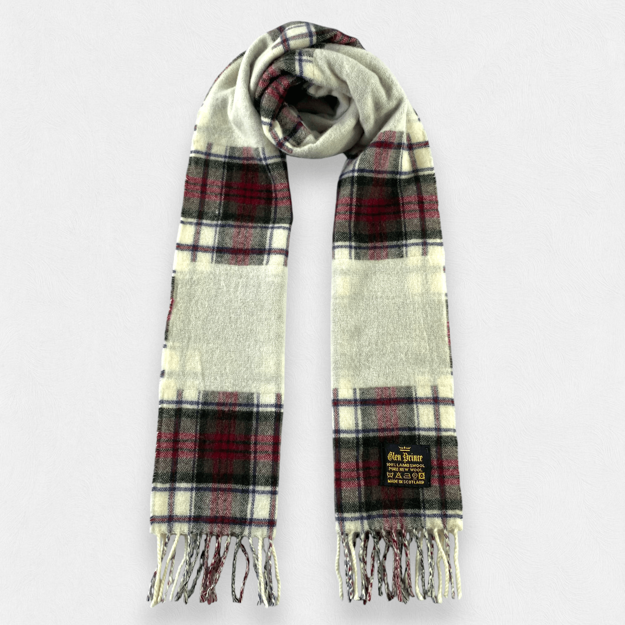 Designer Glen Prince Scarf Plaid Neck Wrap Wool Muffler Size ONE SIZE - 1 Thumbnail