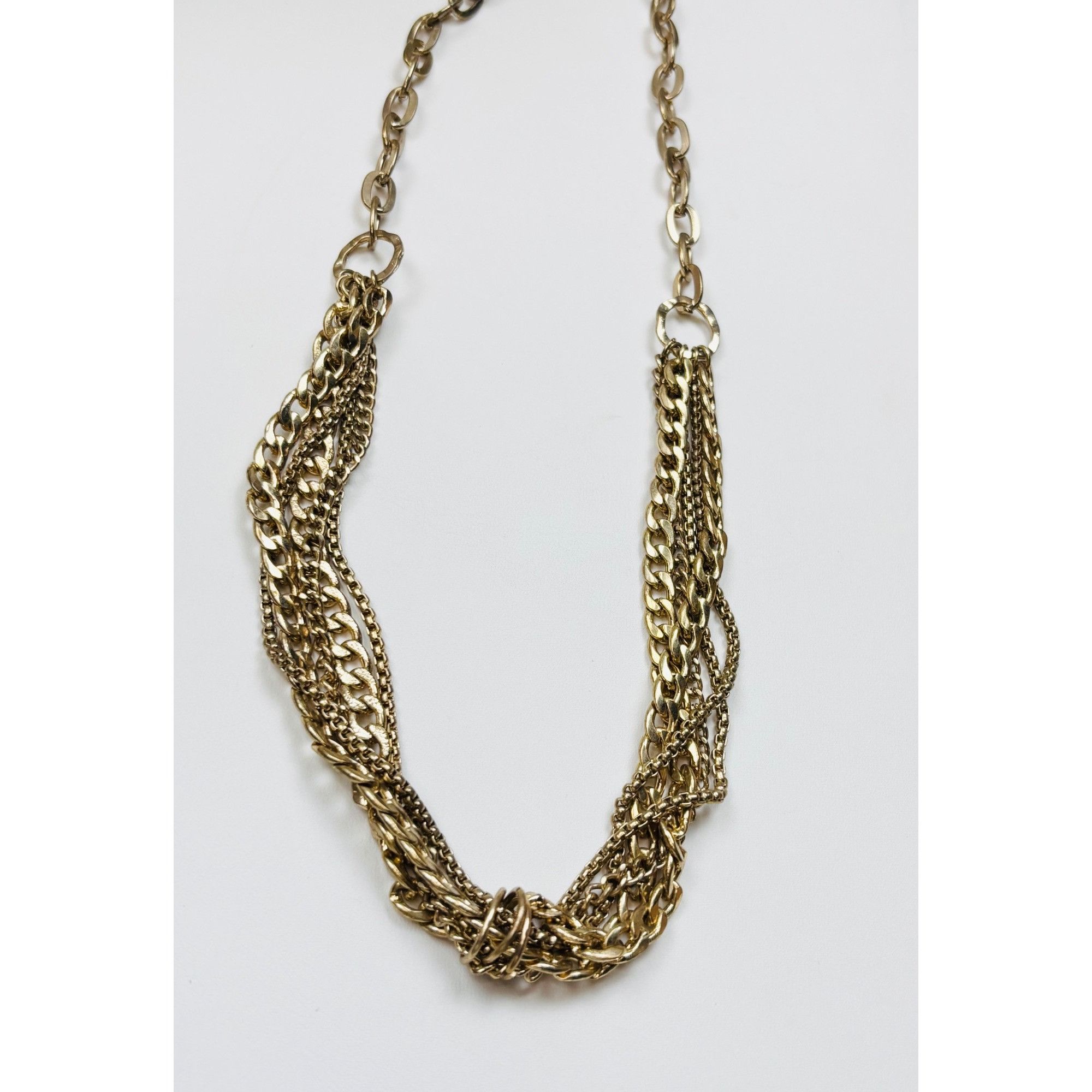 Other Multi-Layer Gold-Tone Chain Link Necklace With Adjustable Cl Size ONE SIZE - 1 Thumbnail