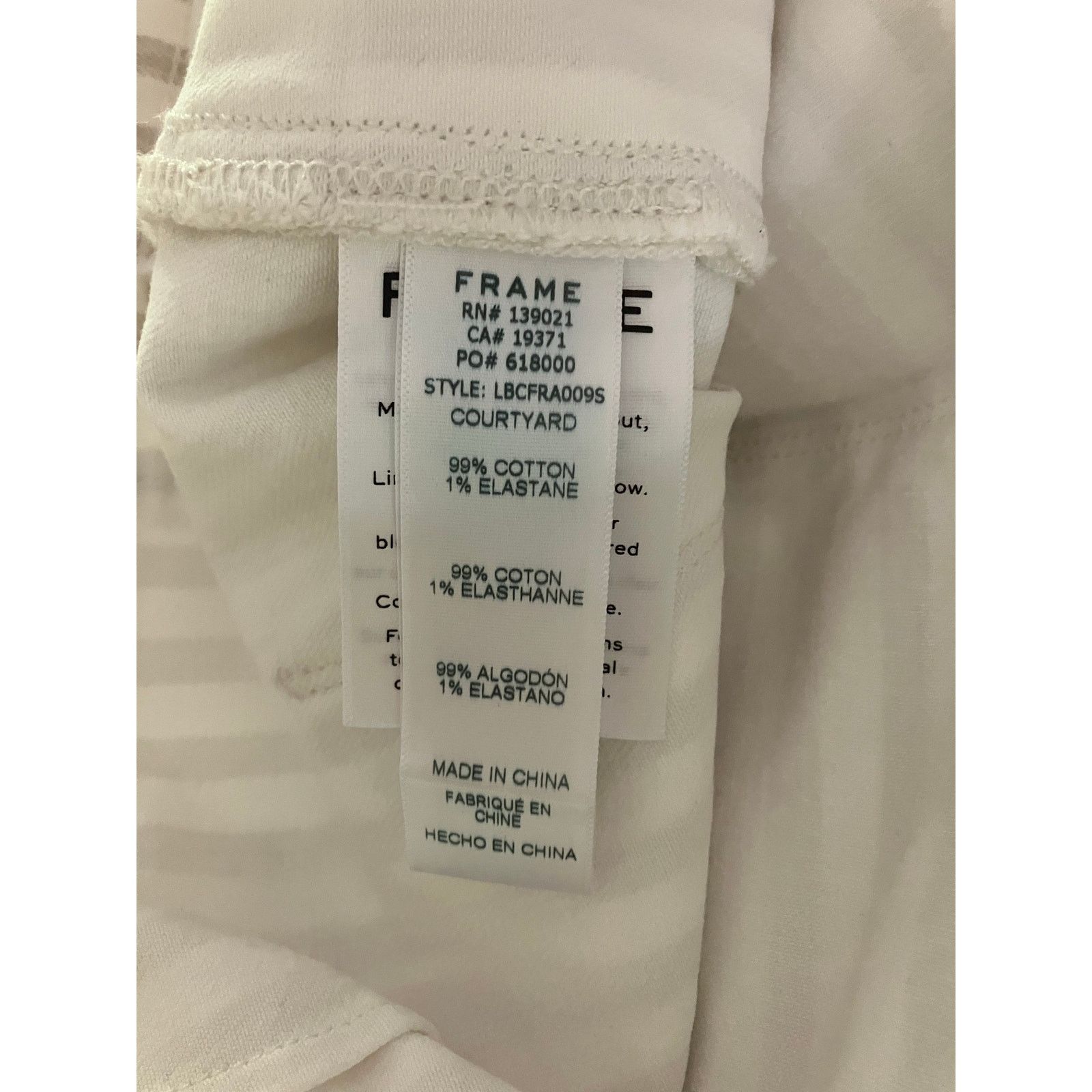 Frame FRAME Striped Le Bardot Crop Flare Raw Edge Denim Pant-sz 33 Size 33" - 14 Thumbnail