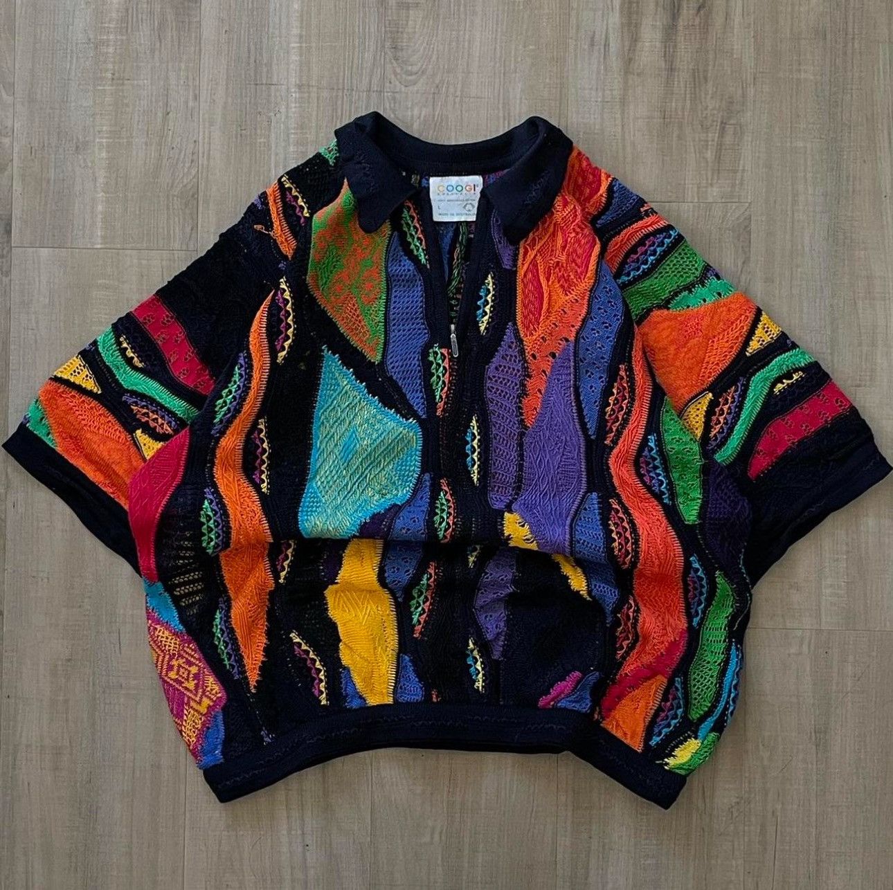 COOGI Knitted Zip Up Shirt