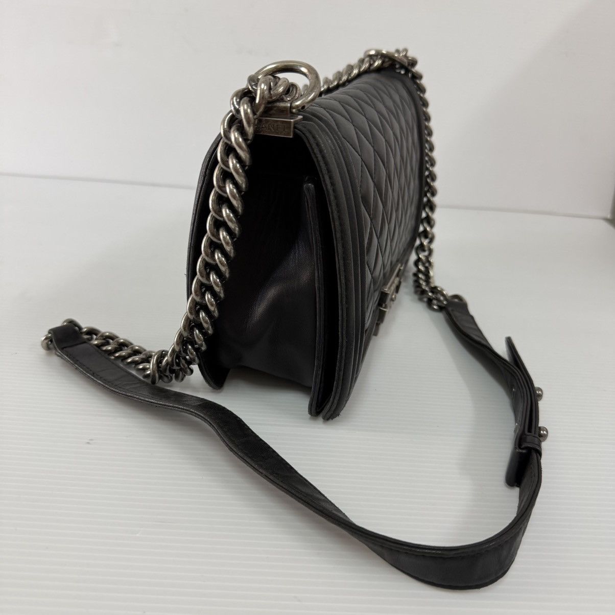 Chanel Chanel Le Boy Black Lambskin Small Shoulder Bag Size ONE SIZE - 12 Thumbnail