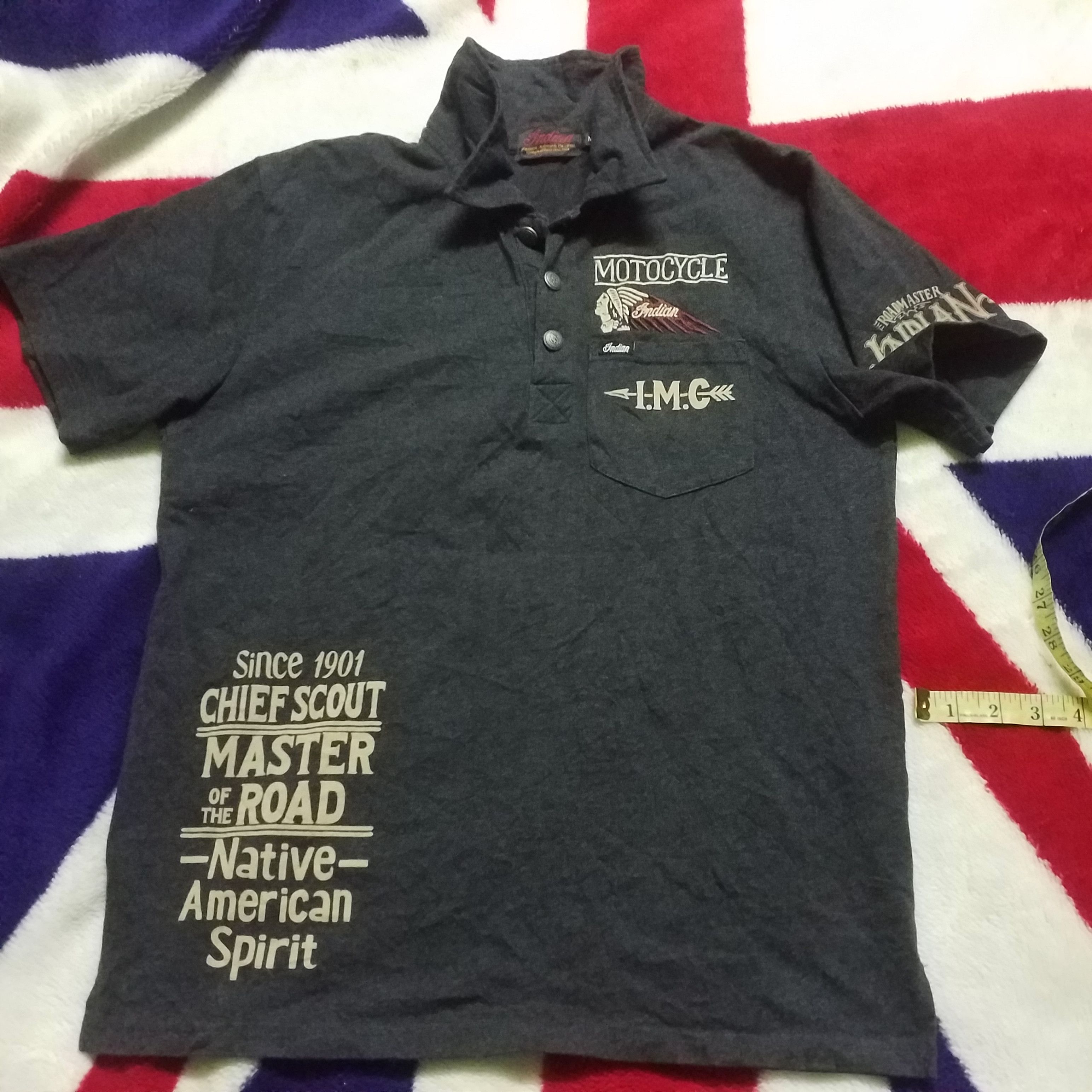 Japanese Brand Indian motorcycle polo shirt embroidery Size US M / EU 48-50 / 2 - 1 Thumbnail