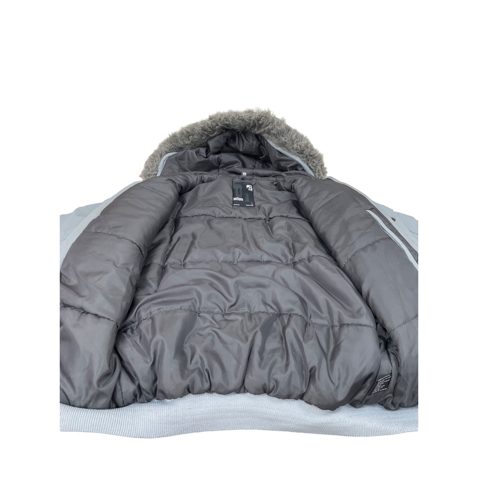 Southpole South Pole Mens gray hooded Winter nylon puffer coat Size L Size US L / EU 52-54 / 3 - 12 Thumbnail