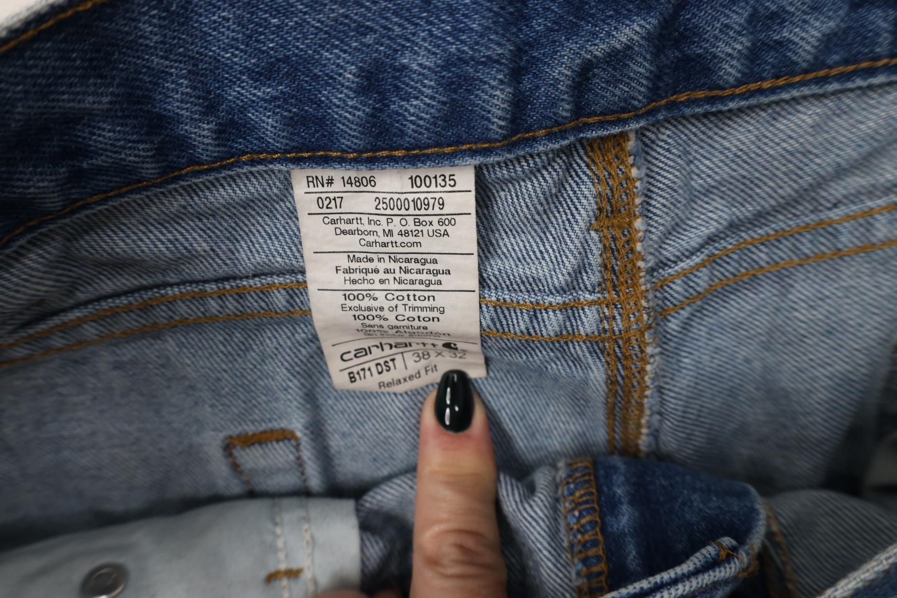 Carhartt Vintage Y2K Carhartt Fit Wide Leg Dungaree Denim Jeans Size US 38 / EU 54 - 8 Thumbnail