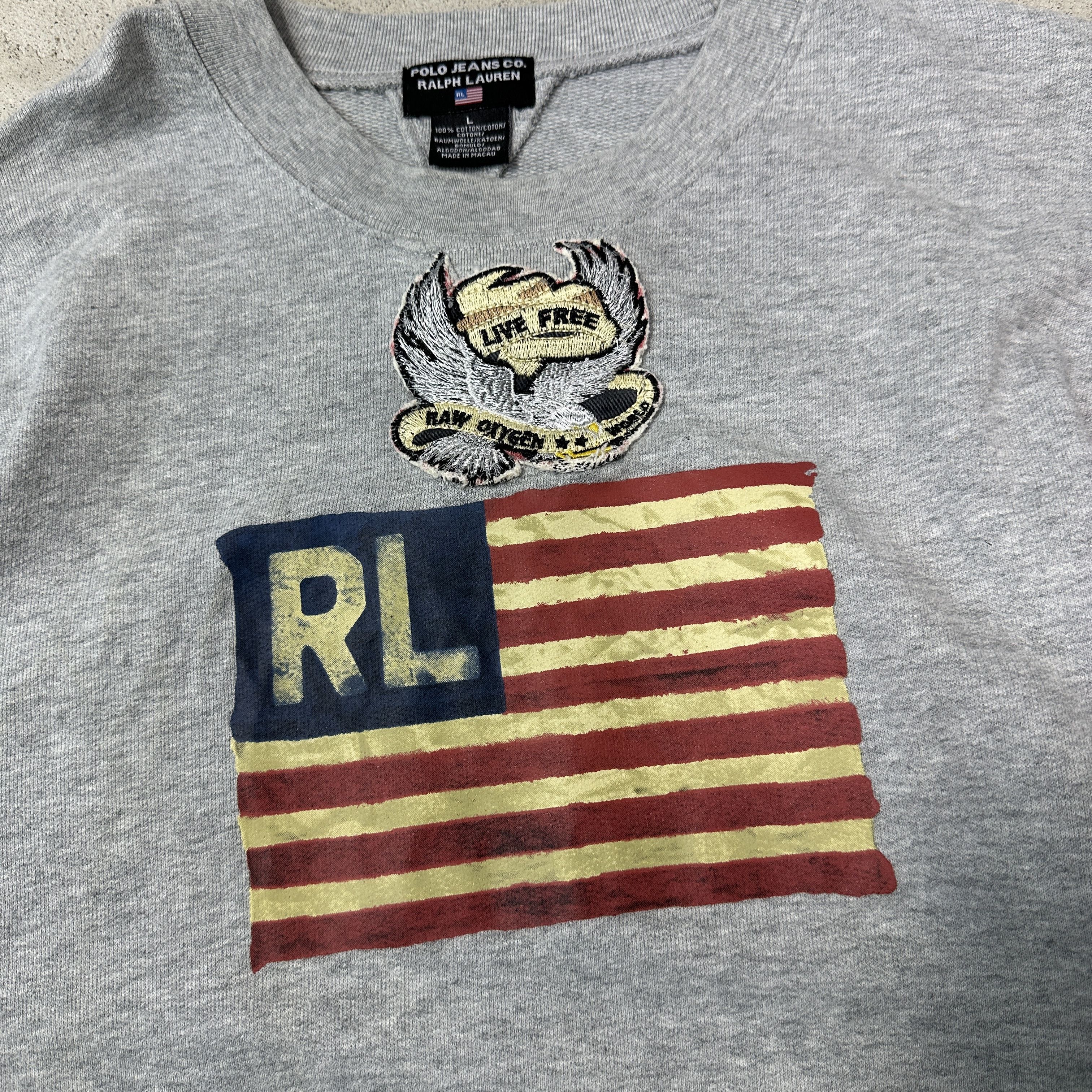 Polo Ralph Lauren Vintage Sporty Polo Jeans Ralph Lauren Sweatshirt Y2K Size US L / EU 52-54 / 3 - 2 Thumbnail