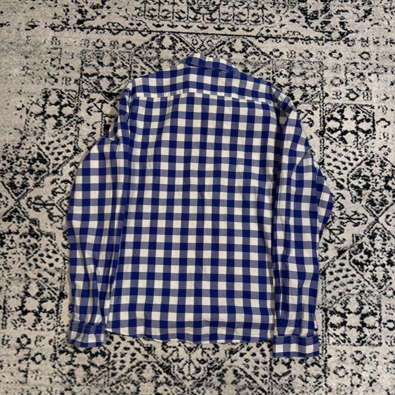 H&M × Vintage Vintage 90s H&M Unisex White Blue Cotton Shirt Size L Size US L / EU 52-54 / 3 - 11 Thumbnail