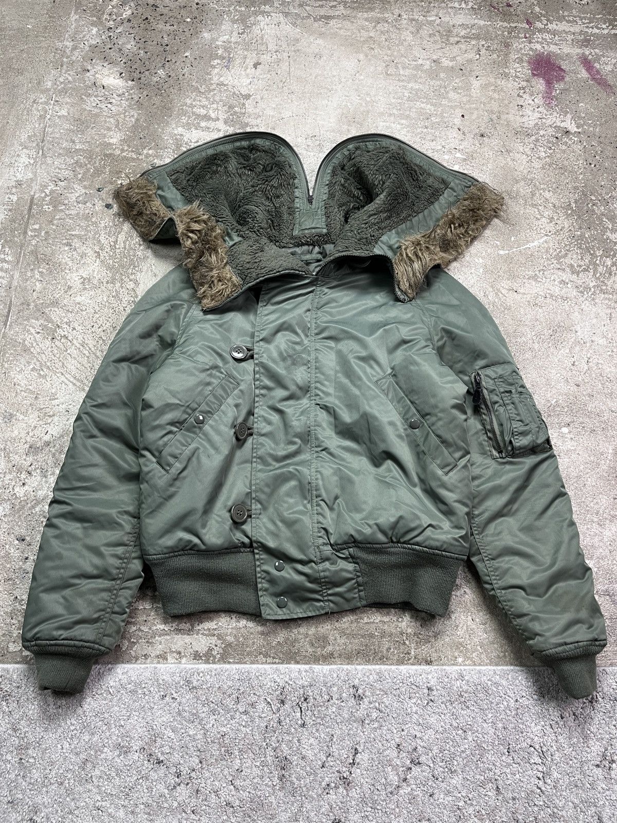 Vintage 1990s MILITARY BOMBER JACKET - LOT № 2255 Size US L / EU 52-54 / 3 - 1 Thumbnail