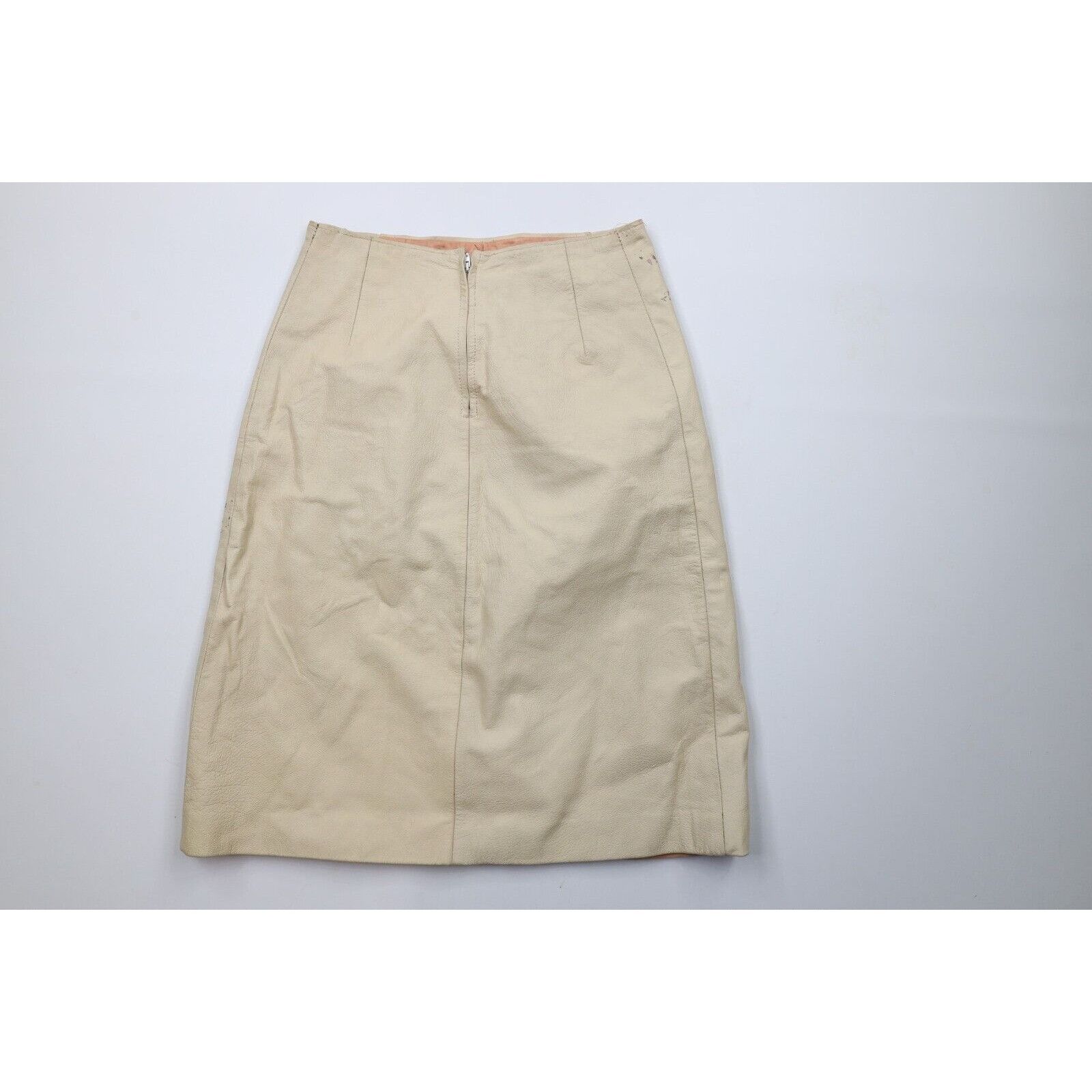 Vintage Vintage 70s Streetwear Distressed Leather Skirt Size 26" / US 2 / IT 38 - 8 Thumbnail