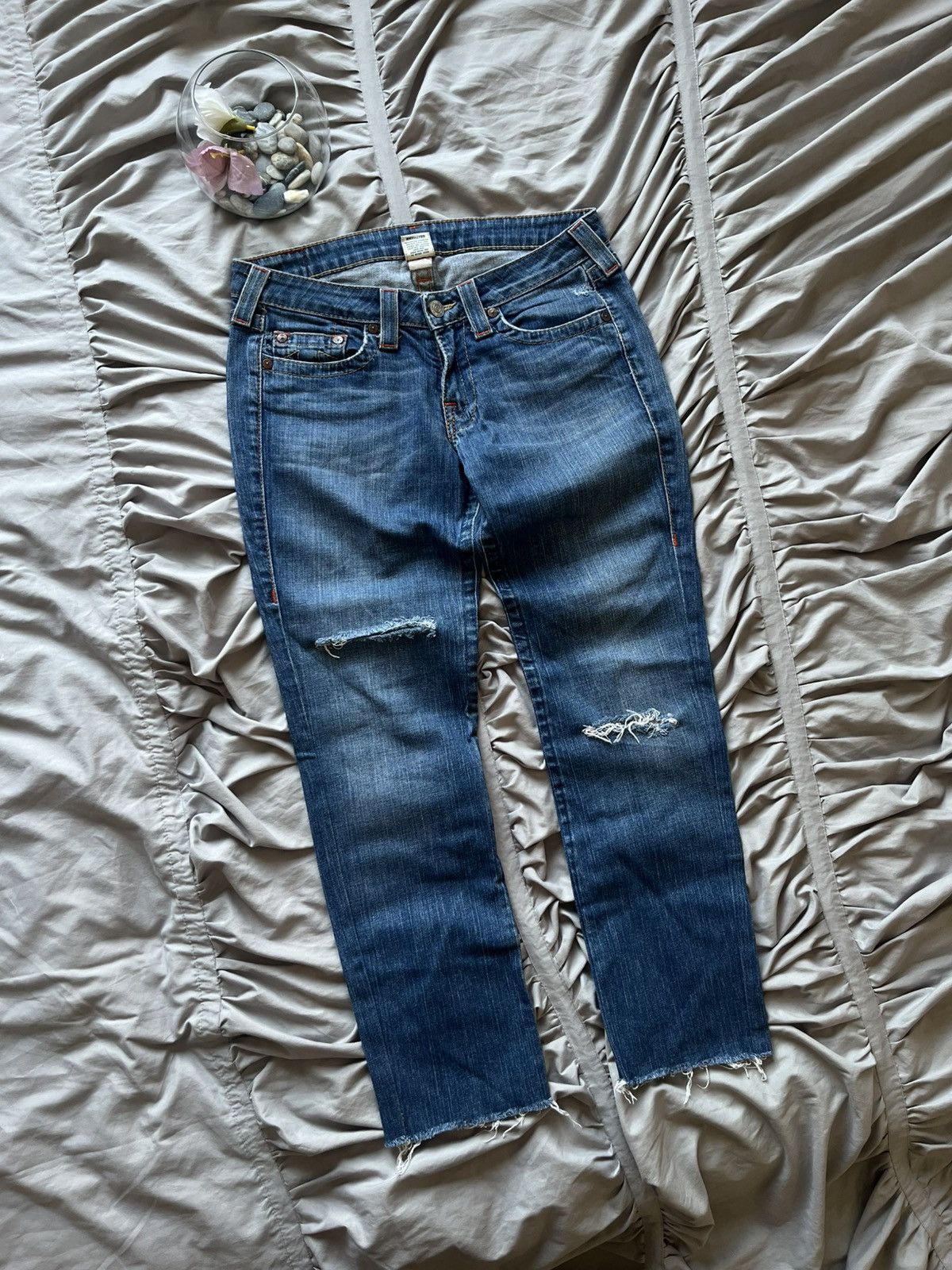 True Religion Vintage Denim True Religion Distressed Washed Jeans Japanese Size US 31 - 4 Thumbnail