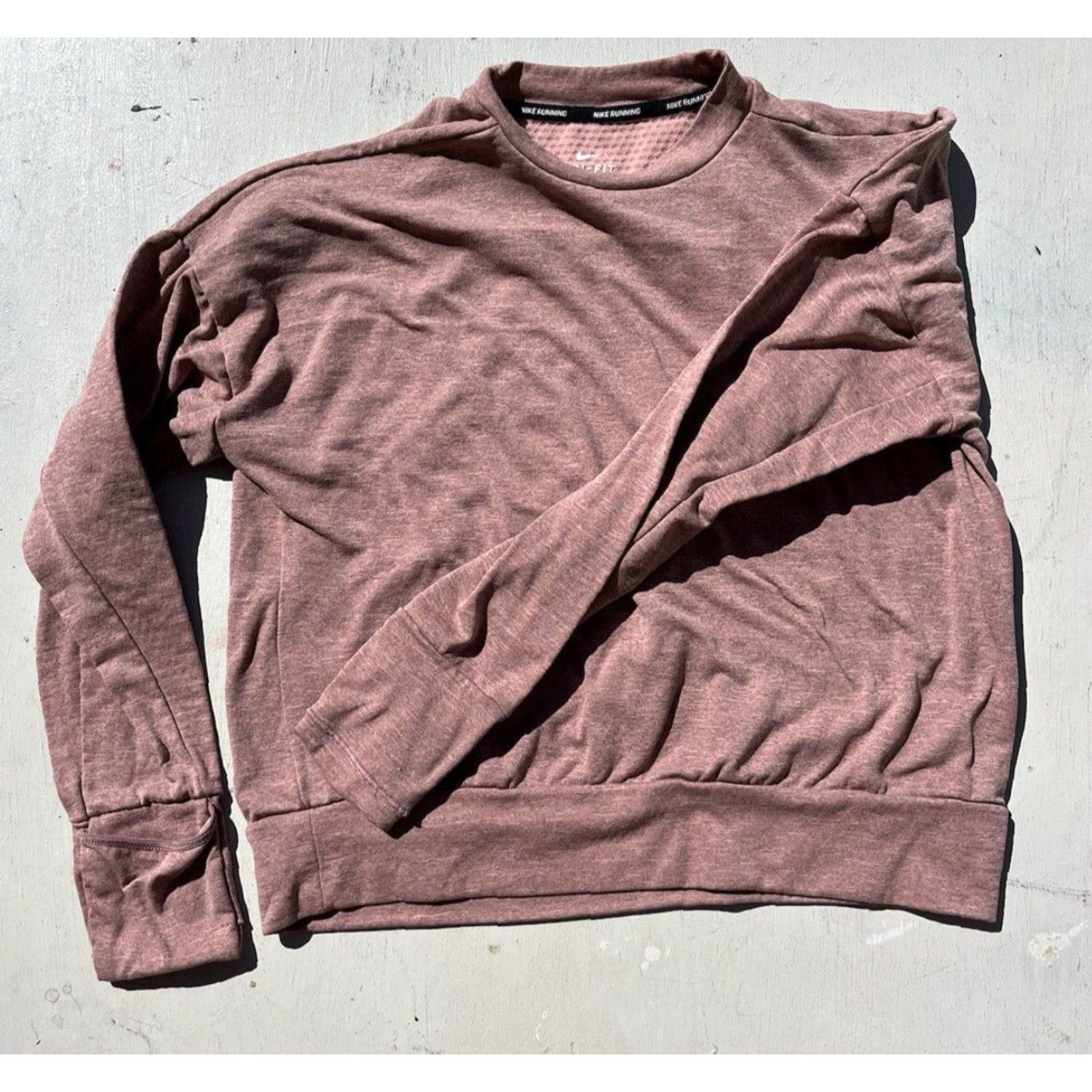 Nike Nike Women's Sweatshirt Pink Taupe Logo S Pullover Running Activewear Gym Glove Size S / US 4 / IT 40 - 6 Thumbnail