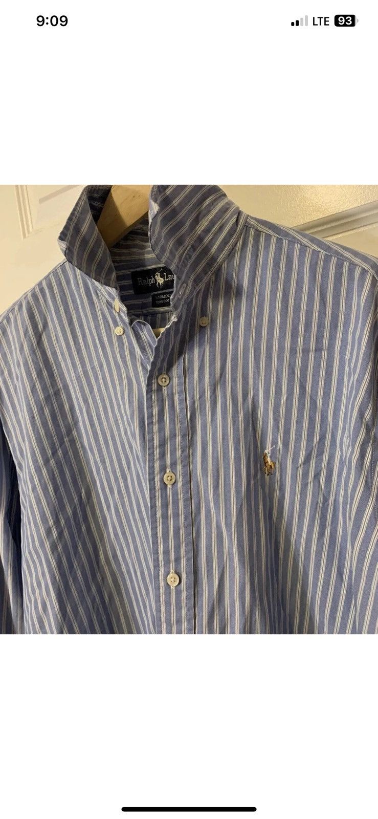 Polo Ralph Lauren Vtg Ralph Lauren 90S Yarmouth Shirt Blue Stripes 15.5 35 Size US M / EU 48-50 / 2 - 1 Thumbnail