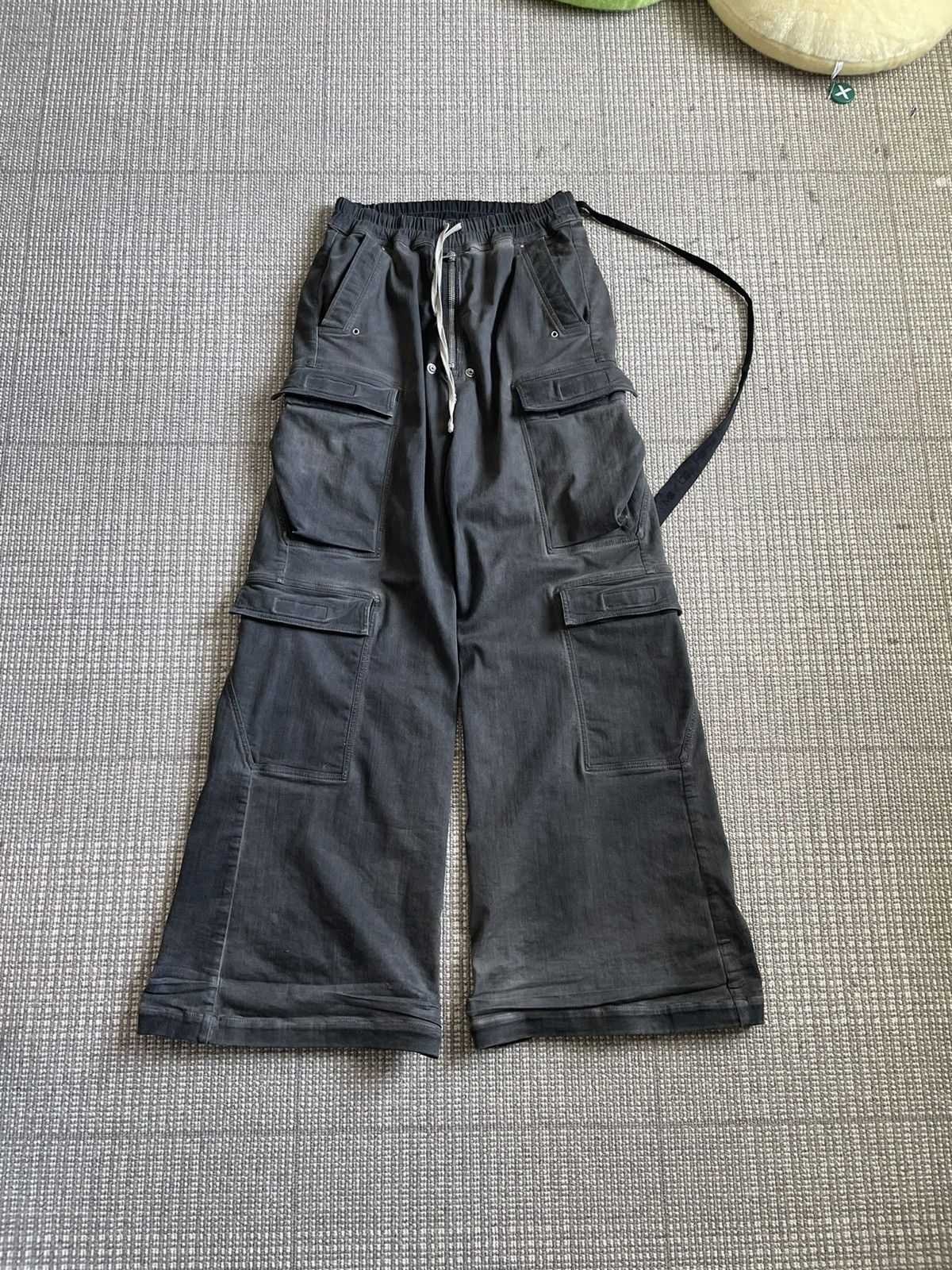 Rick Owens Rick Owen's jumbo bela cargo denim black | Grailed