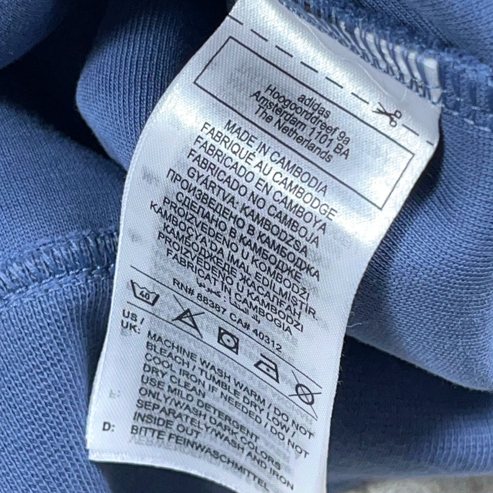 Adidas Adidas Sweatshirt Women XL Blue White Pullover Mock Neck Logo Size XL / US 12-14 / IT 48-50 - 7 Thumbnail