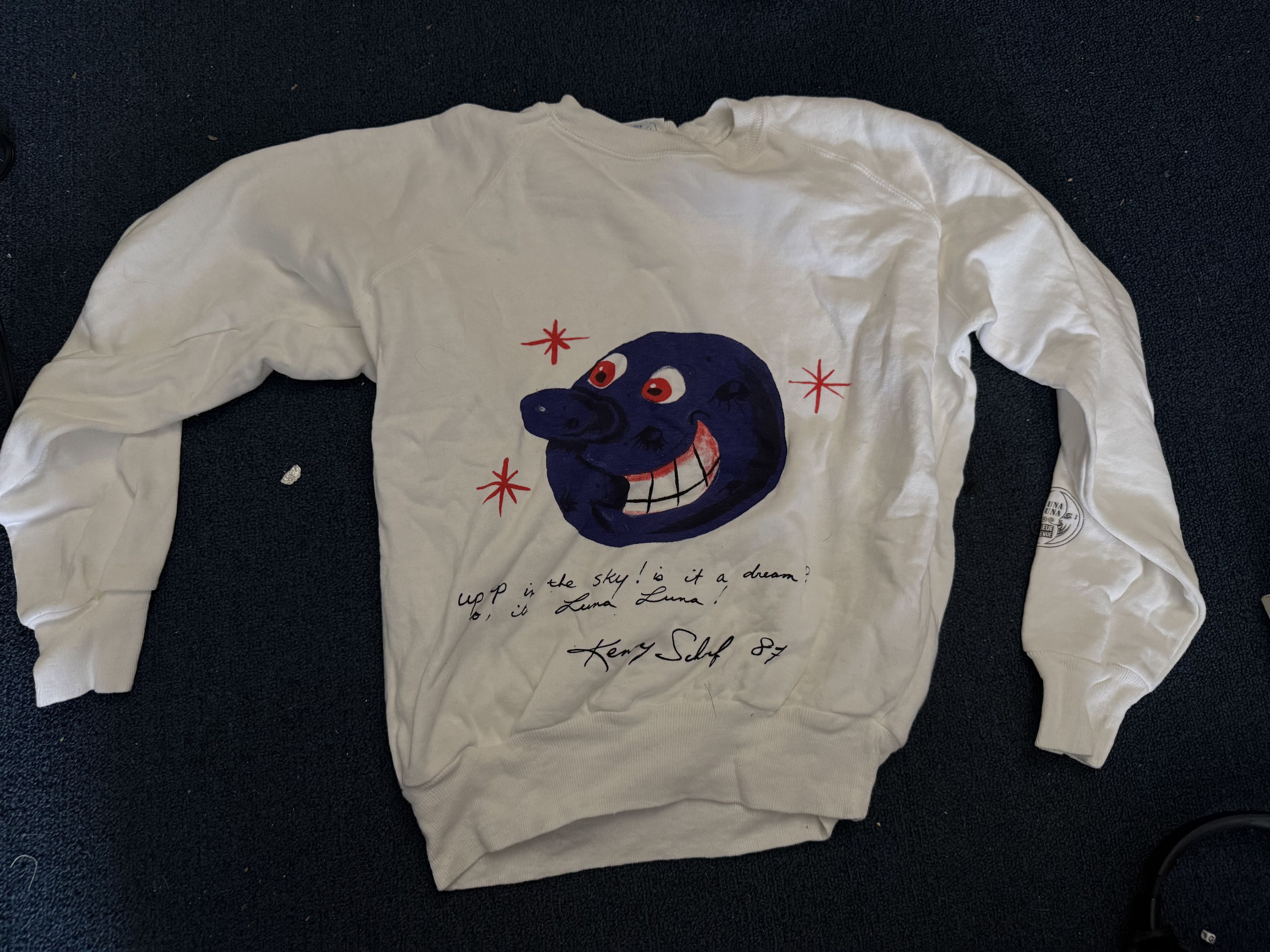 Vintage Archival 1987 Luna Luna Kenny Scharf Crewneck White Cotton Size US S / EU 44-46 / 1 - 4 Thumbnail