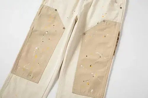 Japanese Brand Hip Hop Khaki Cashew Flower Overalls Ink Size US 30 / EU 46 - 1 Thumbnail