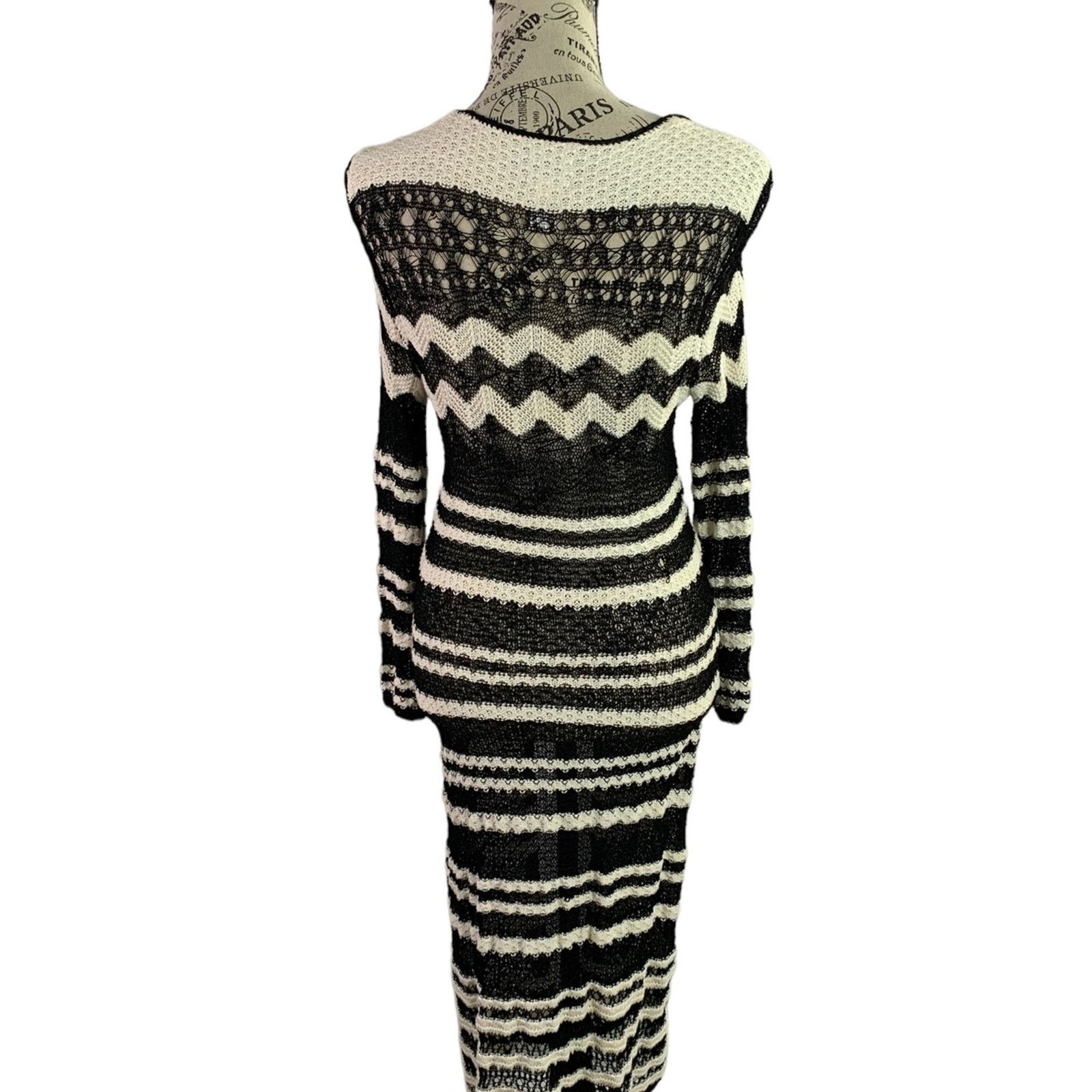 Chicos Chico’s Long Knit Geometric Print Cardigan Sweater Size XS Size XS / US 0-2 / IT 36-38 - 9 Thumbnail