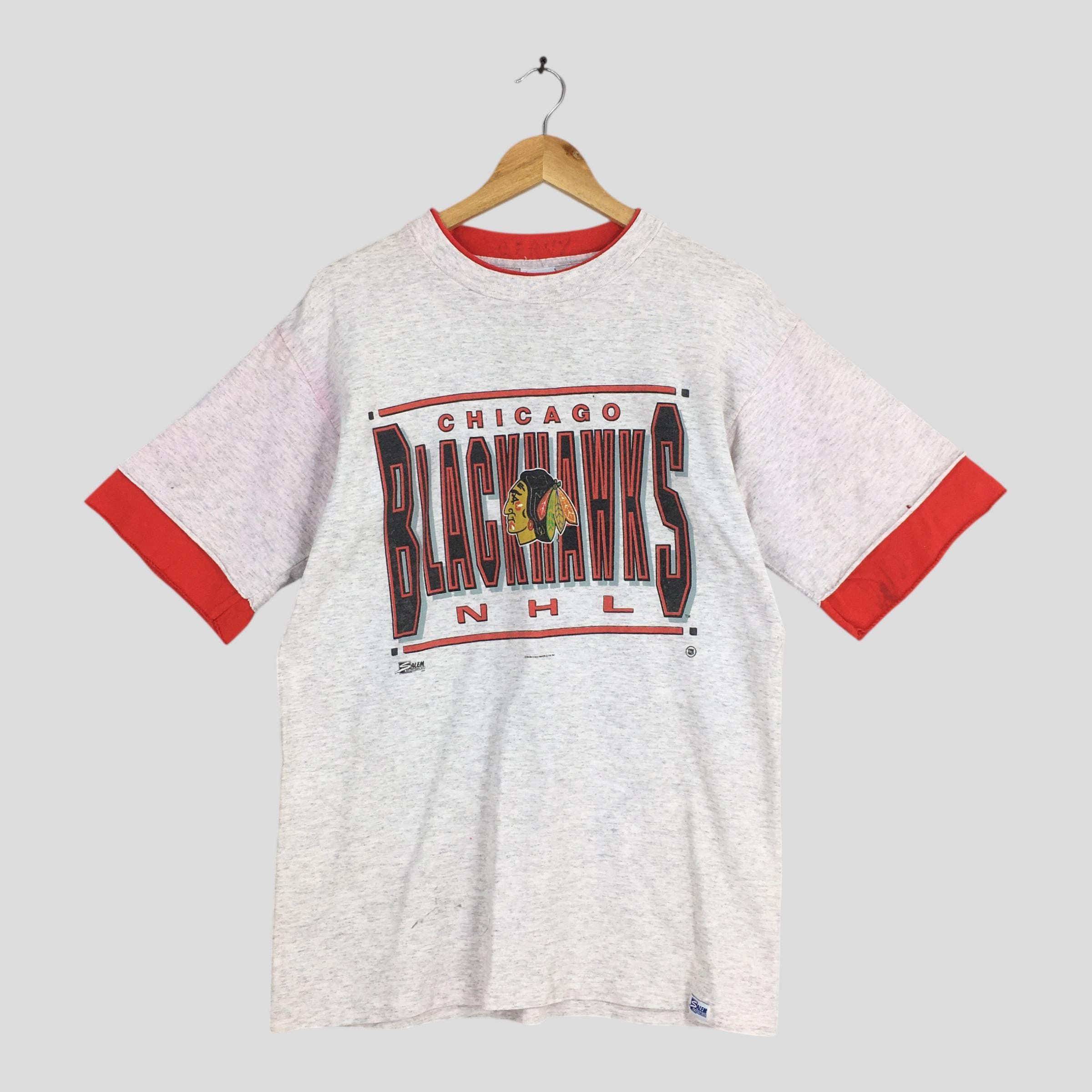 NHL Vintage Chicago Blackhawks NHL Gray Tshirt Large Size US L / EU 52-54 / 3 - 1 Thumbnail
