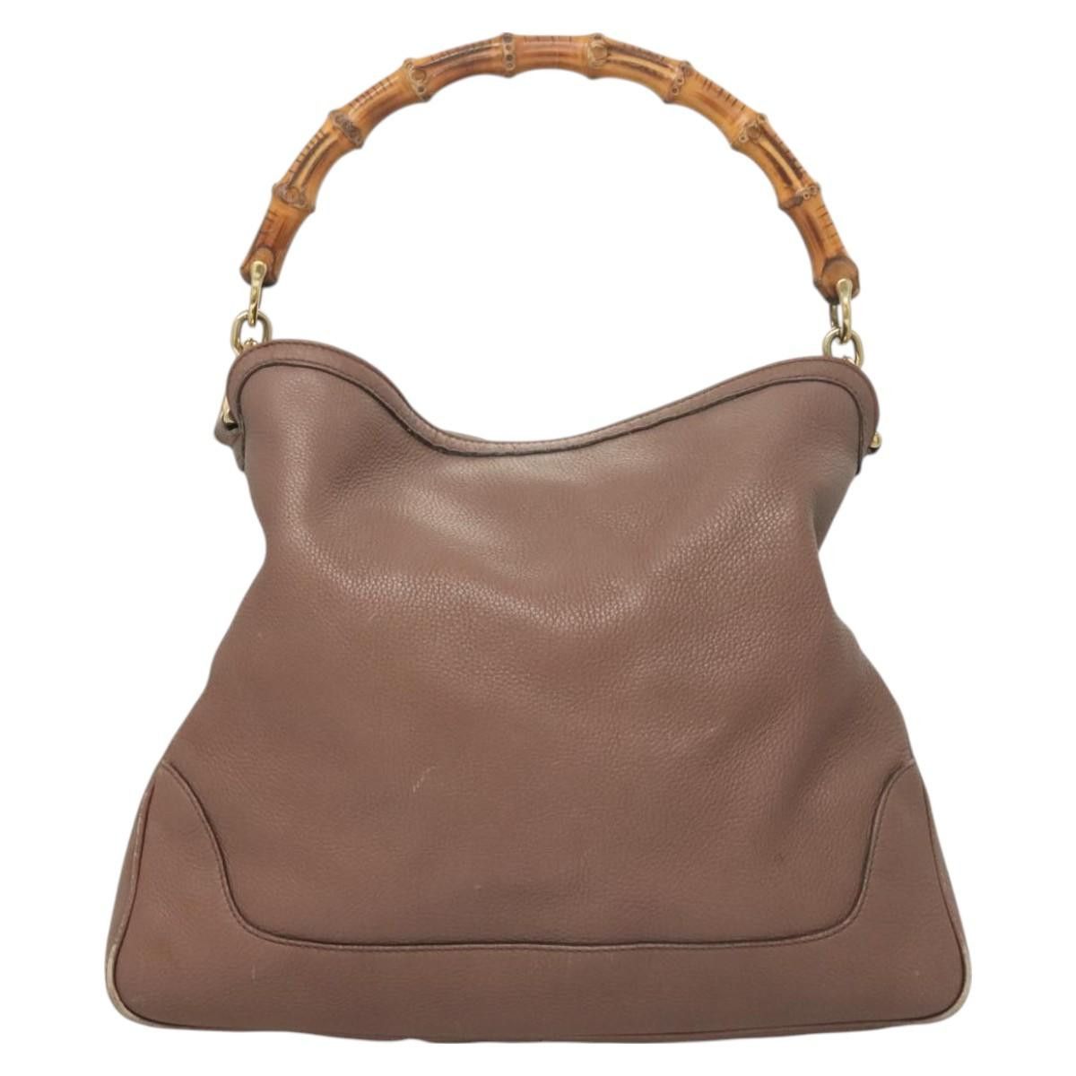 Gucci GUCCI Bamboo Hand Bag Leather Pink Gold Size ONE SIZE - 2 Thumbnail