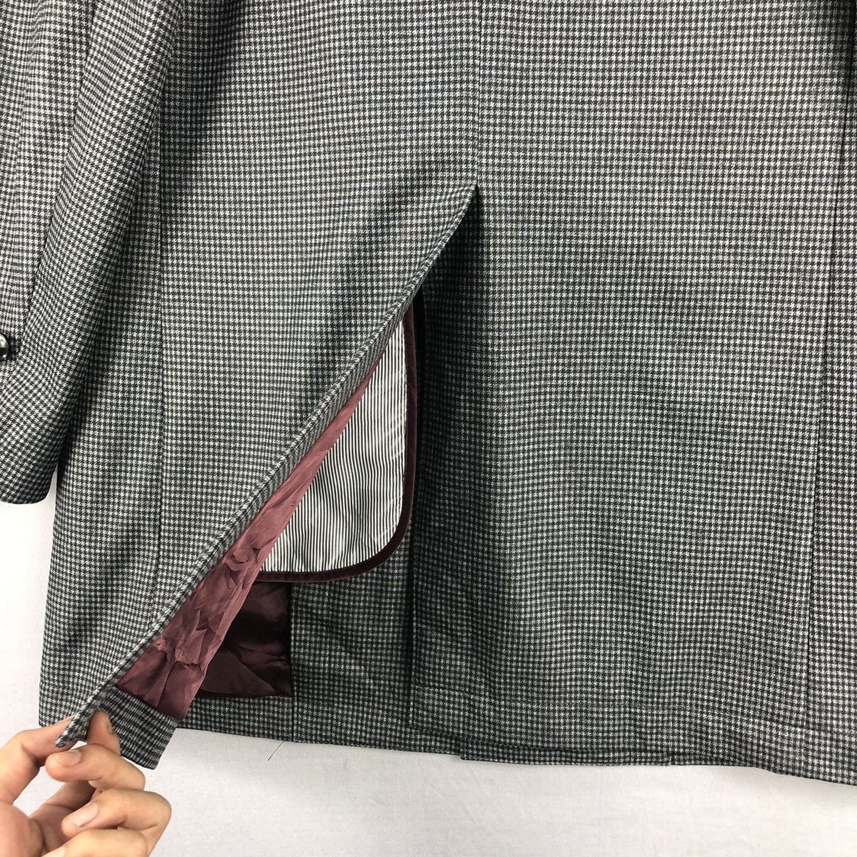 Takeo Kikuchi Vintage Takeo Kikuchi Houndstooth Fishtail Long Jacket Size US M / EU 48-50 / 2 - 7 Thumbnail