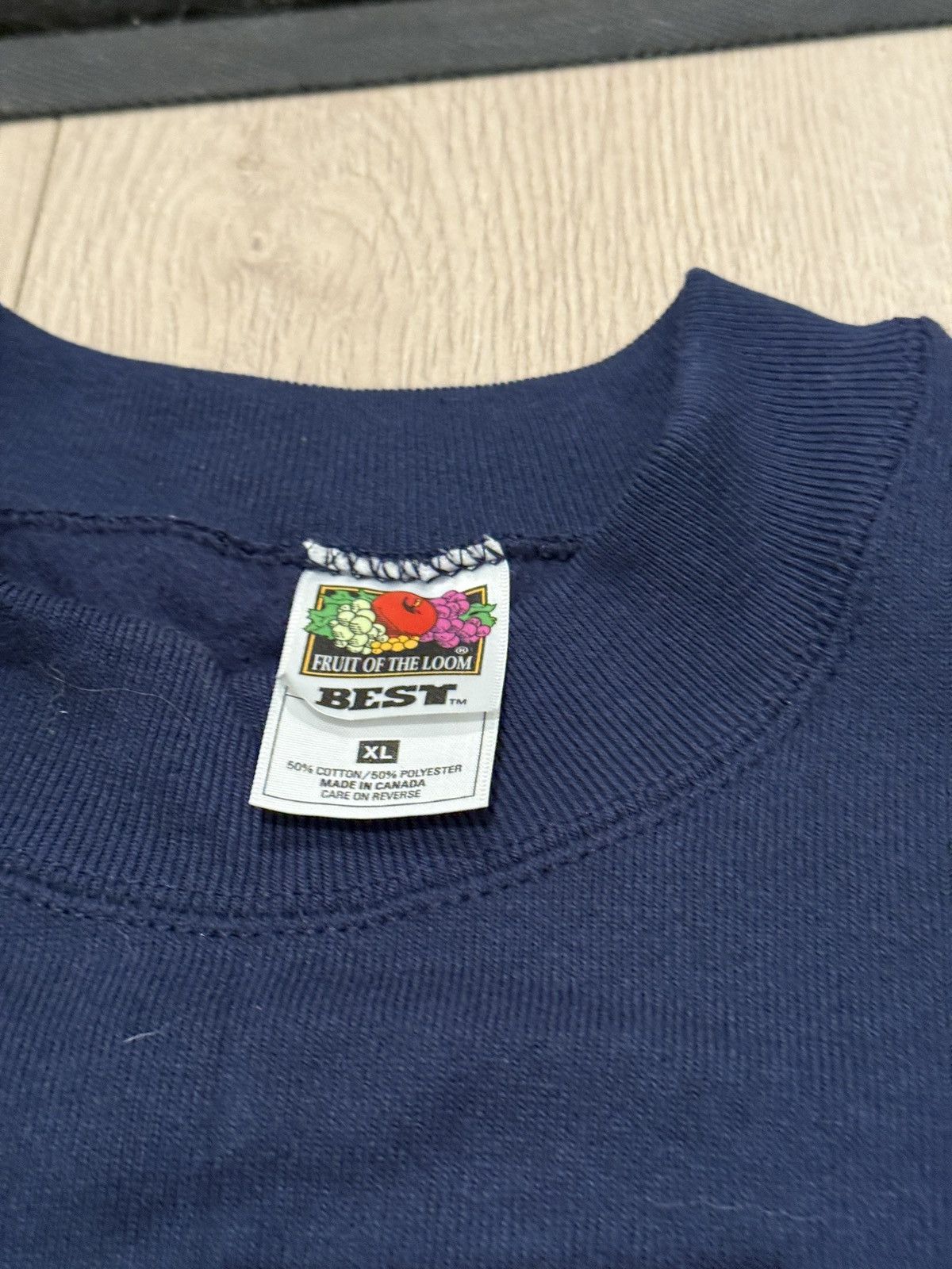 Fruit Of The Loom NOS Vintage 90s Fruit Of The Loom Blank Crewneck Sweatshirt Size US XL / EU 56 / 4 - 3 Thumbnail