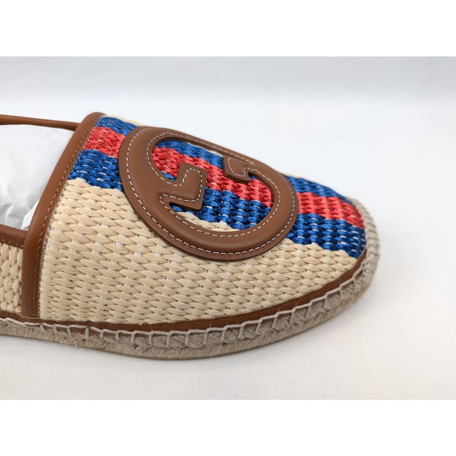 Gucci o1rshd1 Interlocking G Raffia Espadrilles in Multicolor Size US 9 / EU 42 - 3 Thumbnail