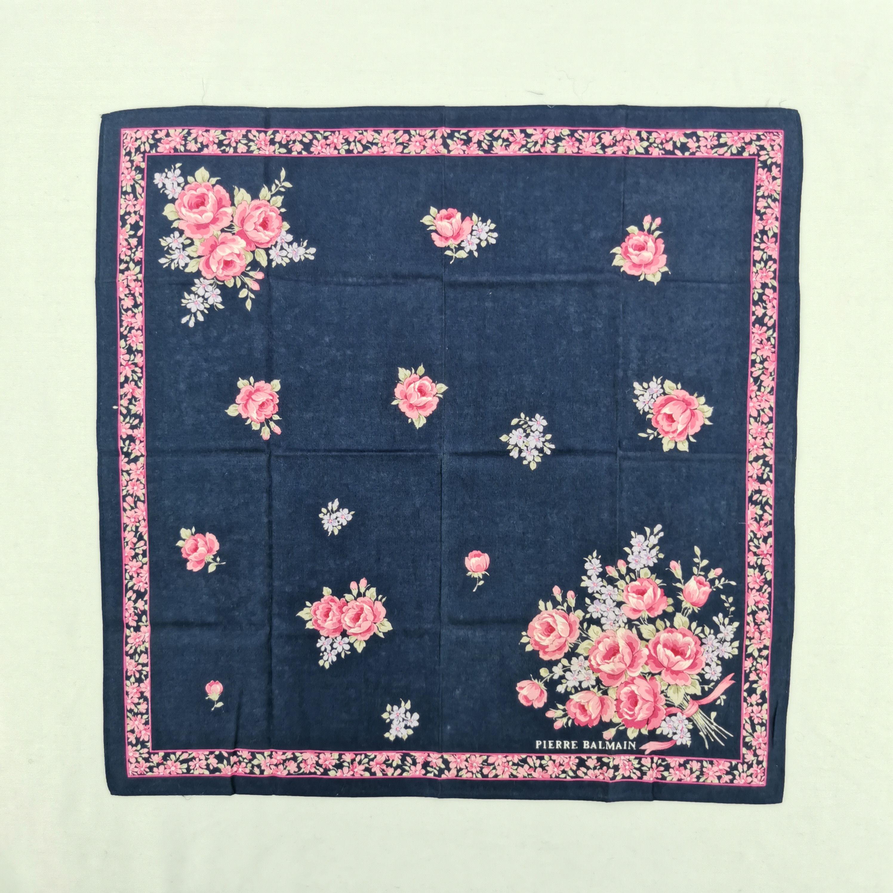 Japanese Brand Vintage Pierre Balmain Handkerchief Bandana Pocket Square Size ONE SIZE - 2 Thumbnail