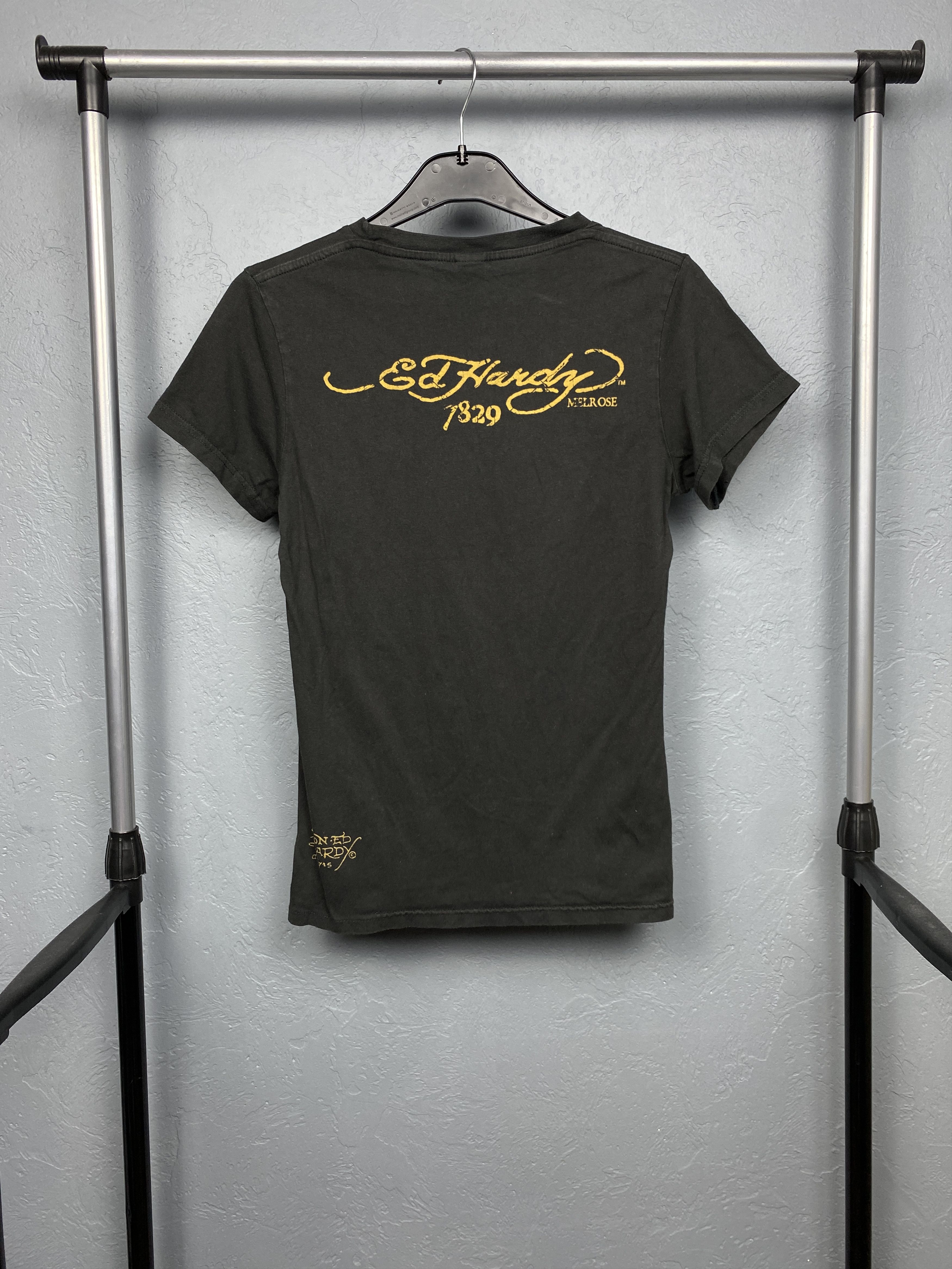 Christian Audigier × Ed Hardy × Vintage Ed Hardy by Christian Audigier Vintage Womens T-Shirt Tee Size M / US 6-8 / IT 42-44 - 6 Thumbnail