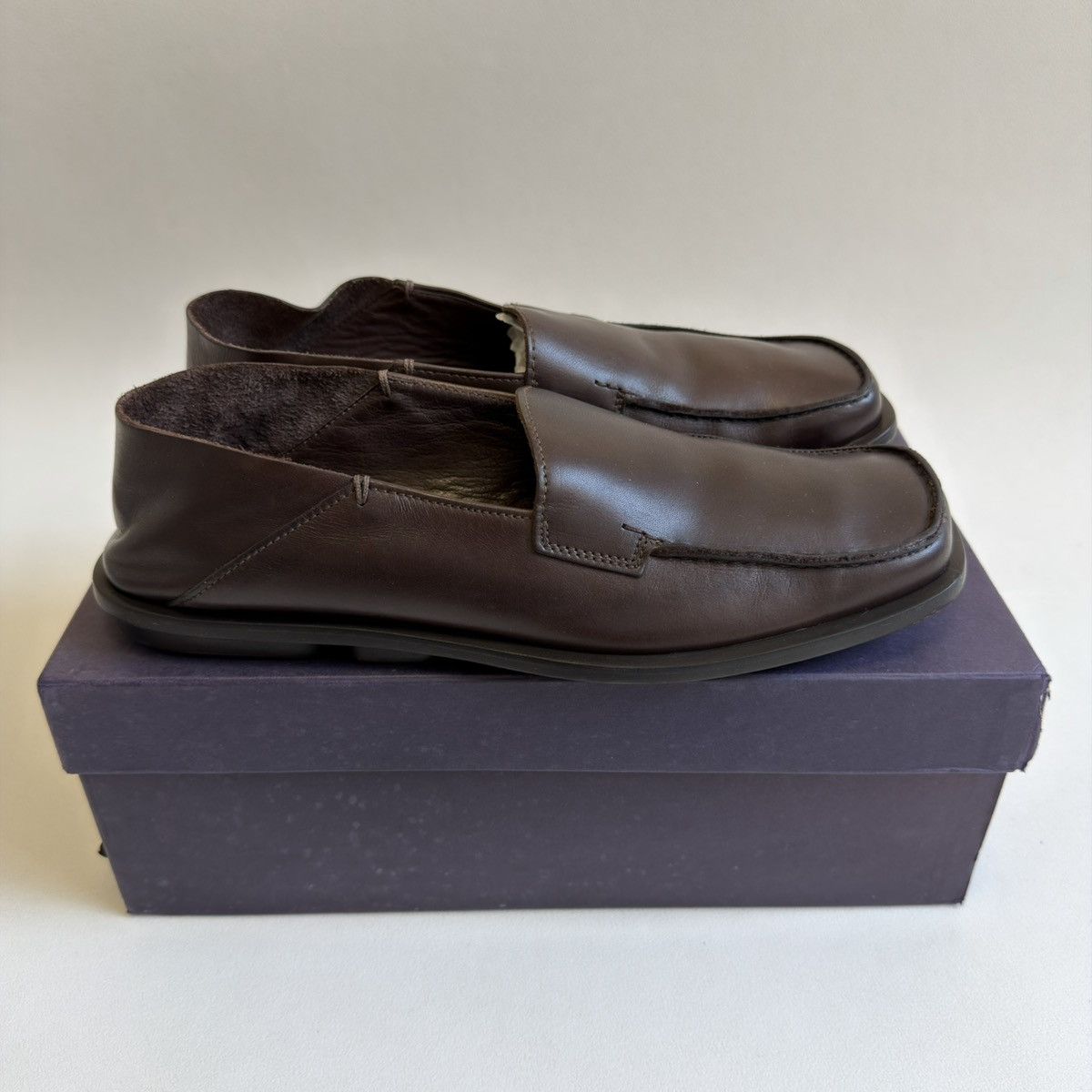Prada Early 2000s Square Toe Leather Loafers Size US 11 / EU 44 - 16 Thumbnail