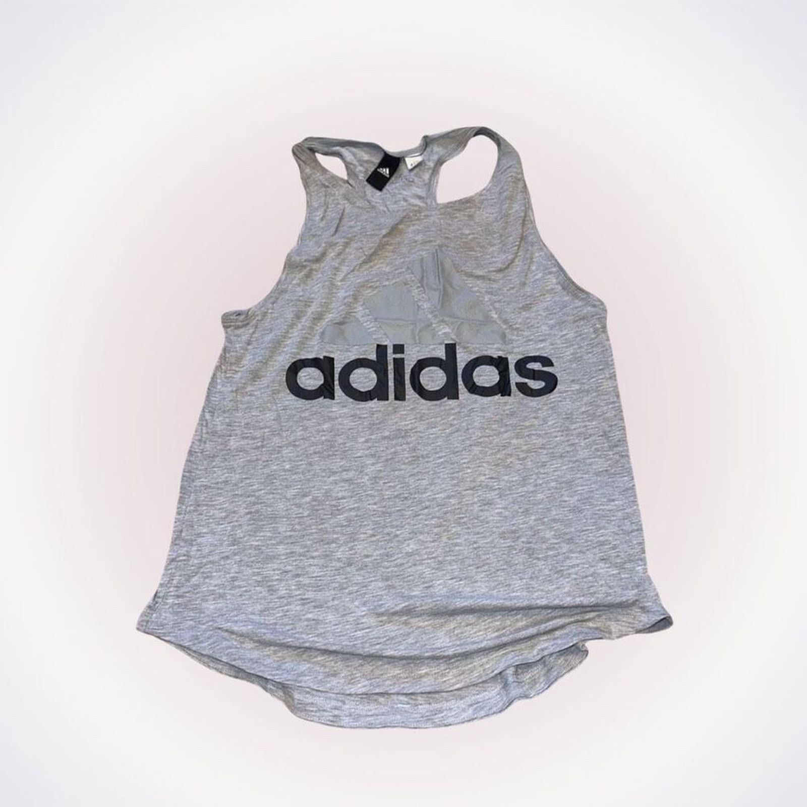 Adidas Adidas Gray Logo Muscle Tank | Sz S (No Size Tag) Size S / US 4 / IT 40 - 1 Thumbnail