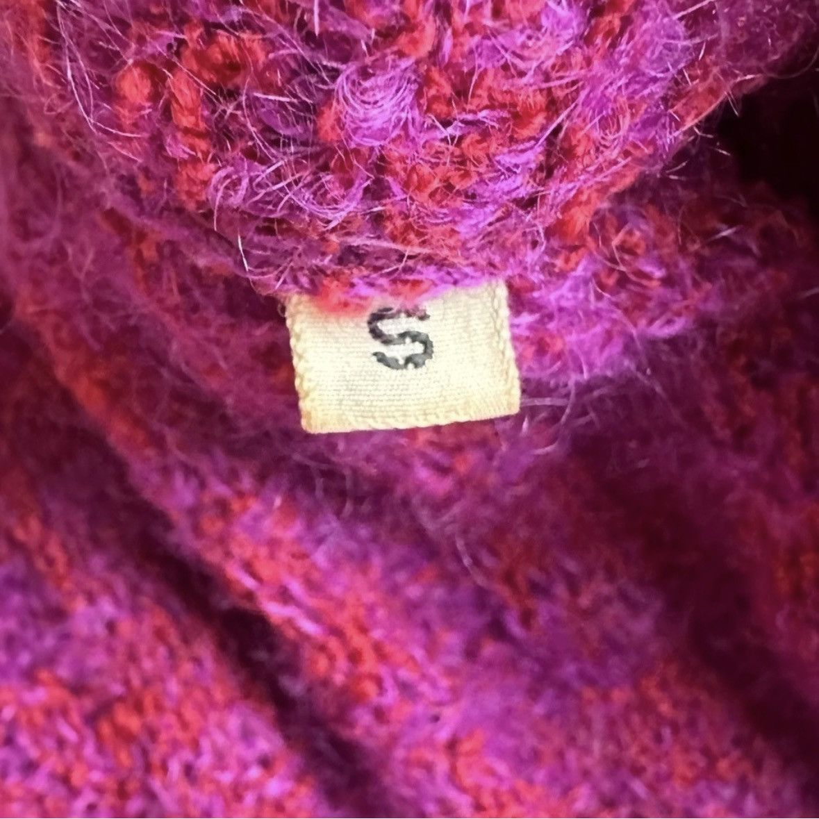 Missoni VINTAGE MISSONI Red and Pink Houndstooth Mohair Knit Dress Size S / US 4 / IT 40 - 15 Thumbnail