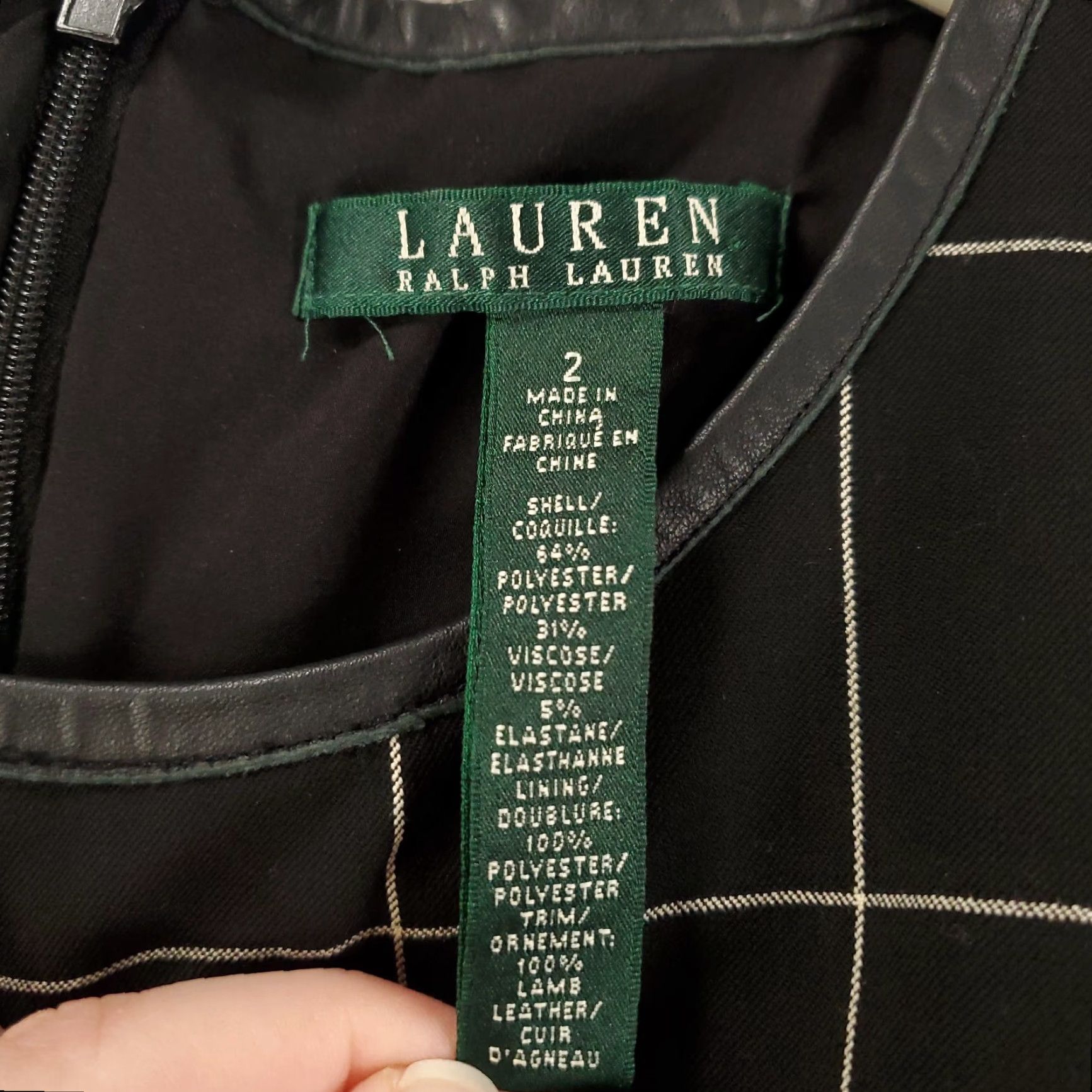 Ralph Lauren Ralph Lauren Womens Dress Size 2 Plaid Leather Trim Mini Short Career Wear LRL Size 26" / US 2 / IT 38 - 5 Thumbnail