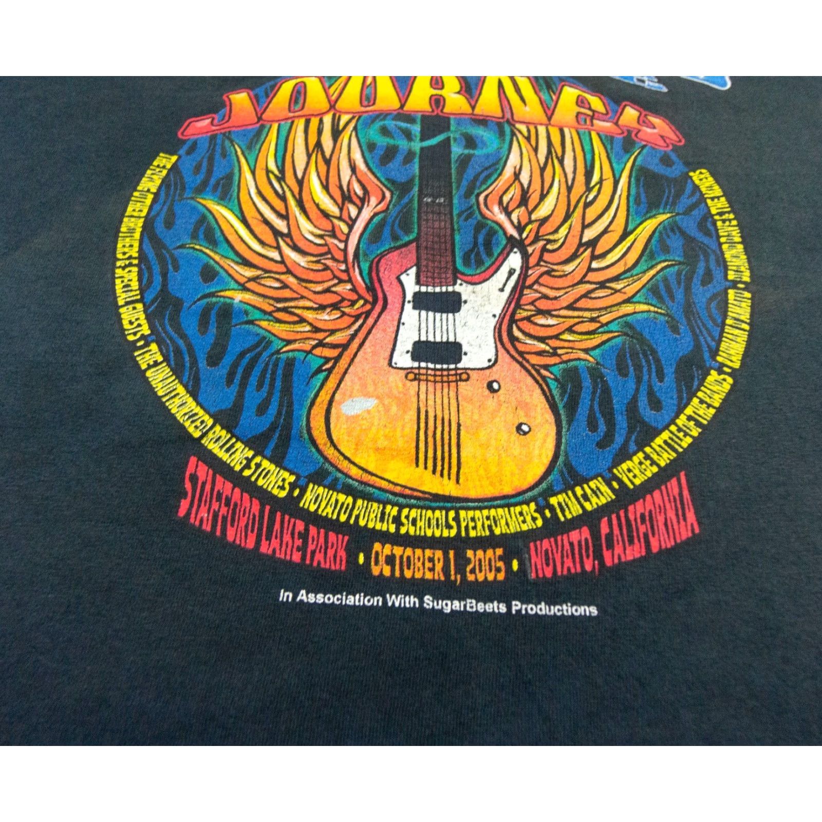 Gildan VINTAGE Gildan Rock'n Blues by the Lake Shirt Adult XL Black 2005 Band Tee Mens Size US XL / EU 56 / 4 - 3 Thumbnail